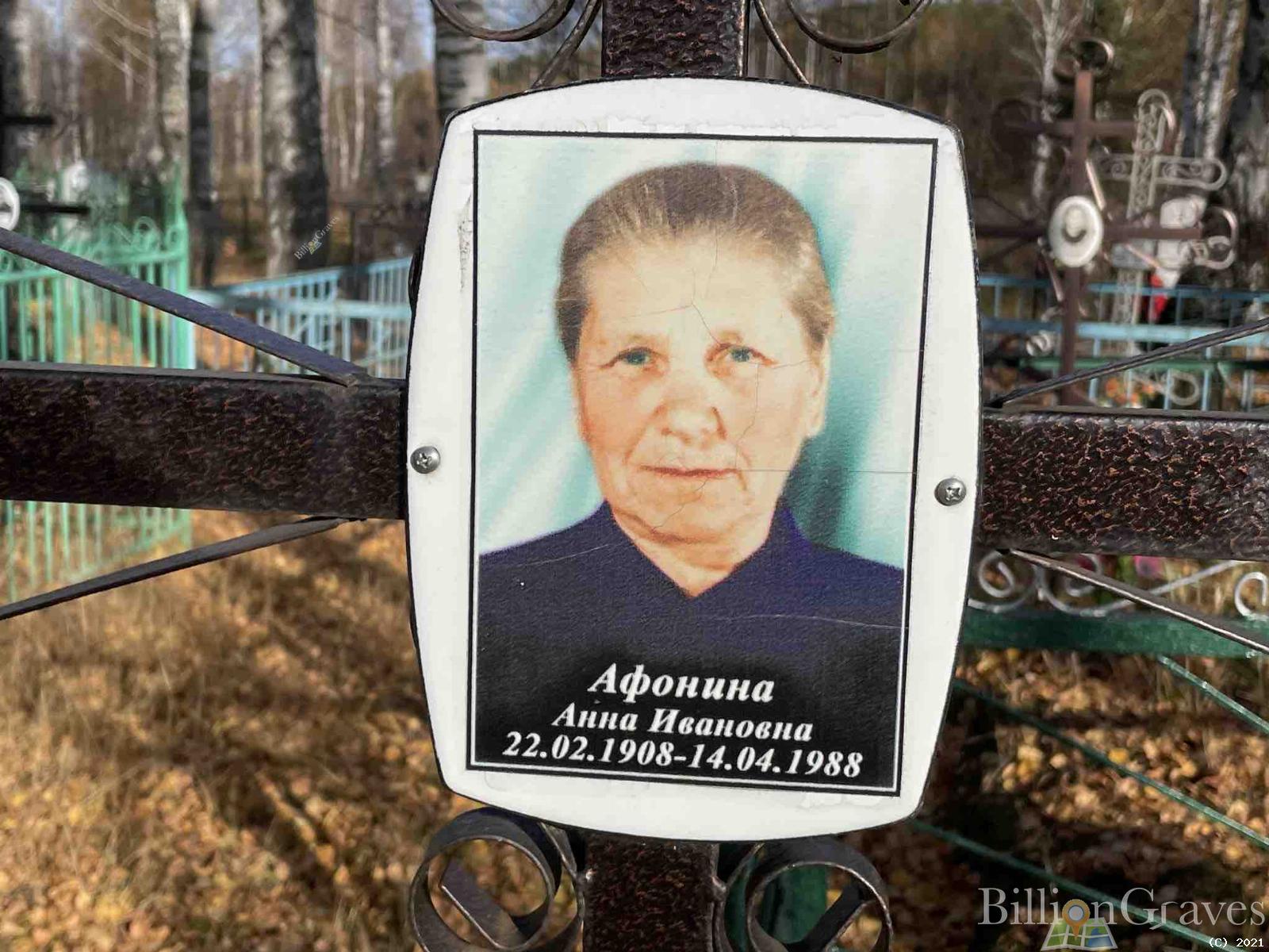 Афонина Анна Ивановна