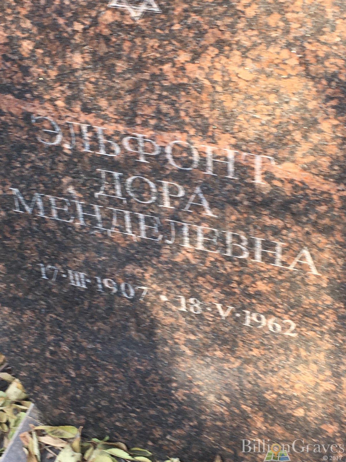 Эльфонт Дора Менделевна