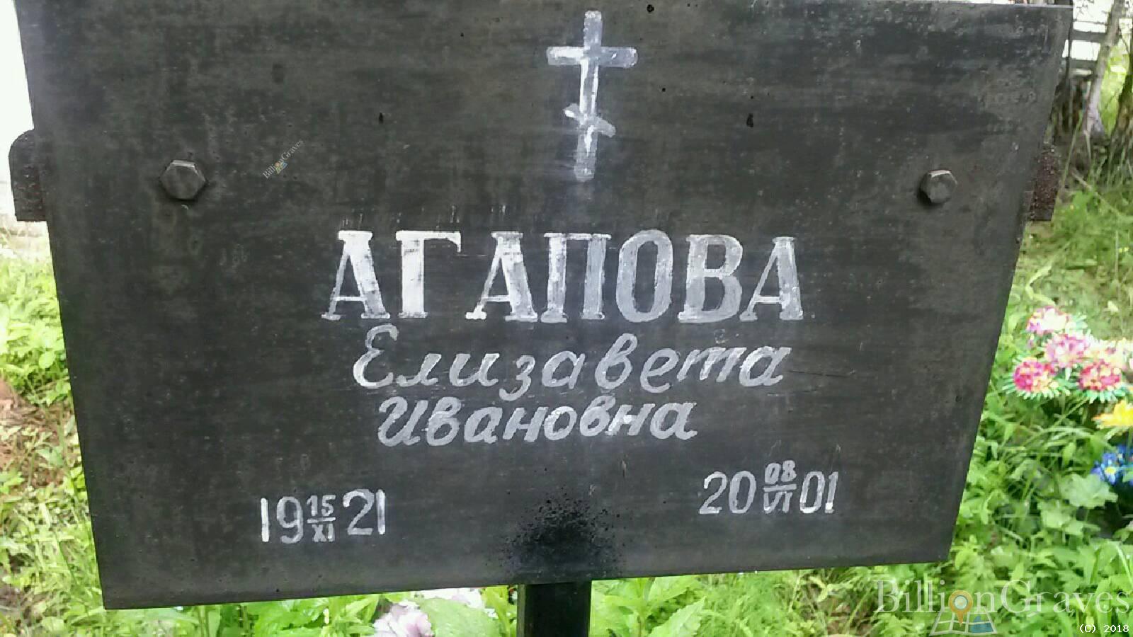 Агапова Елизавета Ивановна