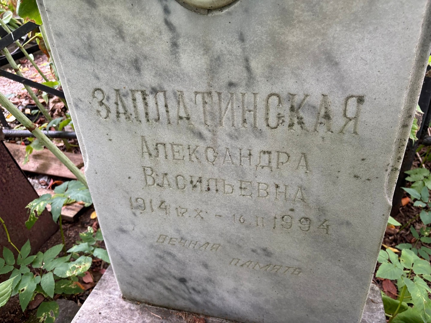 Заплатинская Александра Васильевна