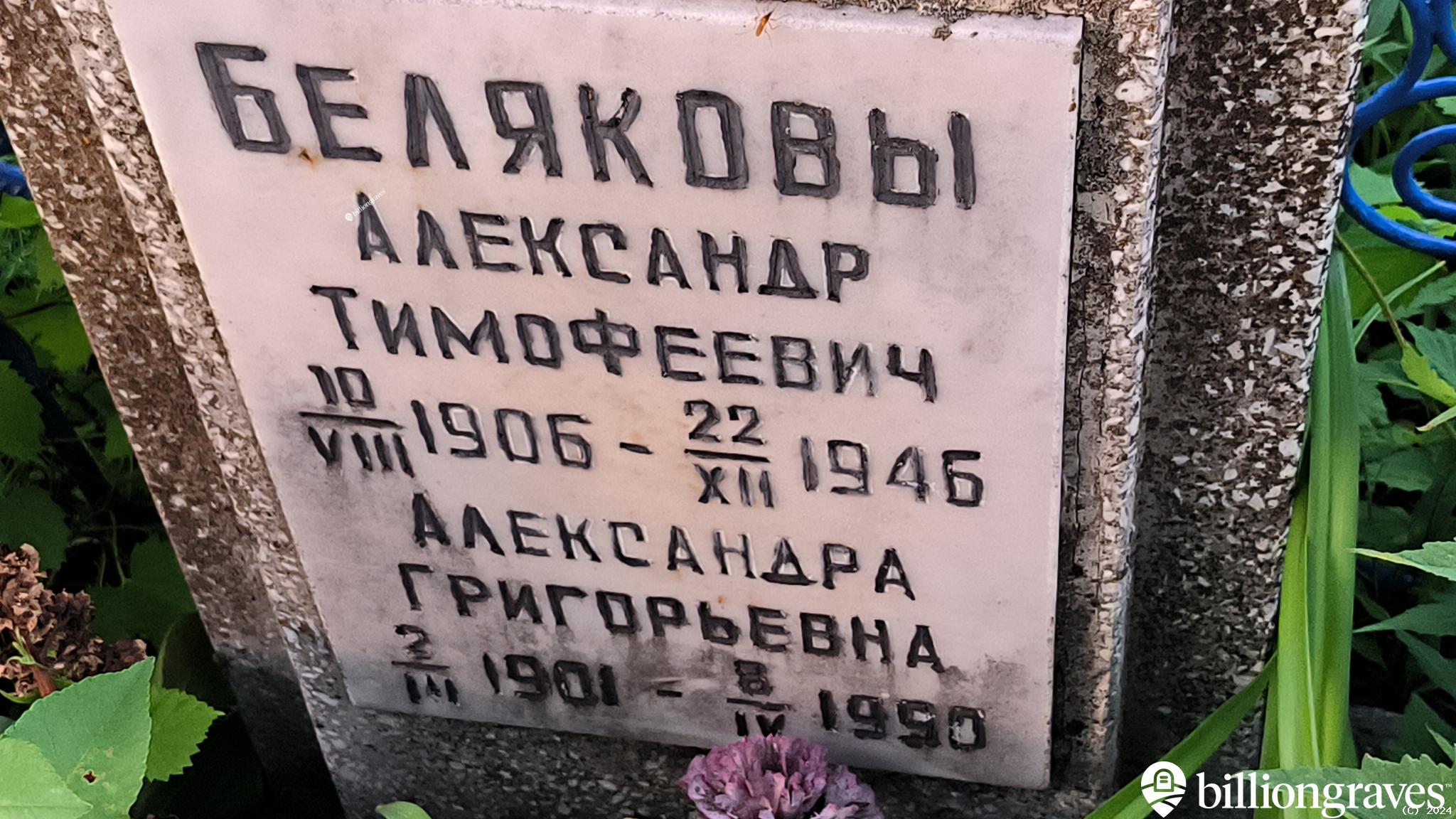 Белякова Александра Григорьевна