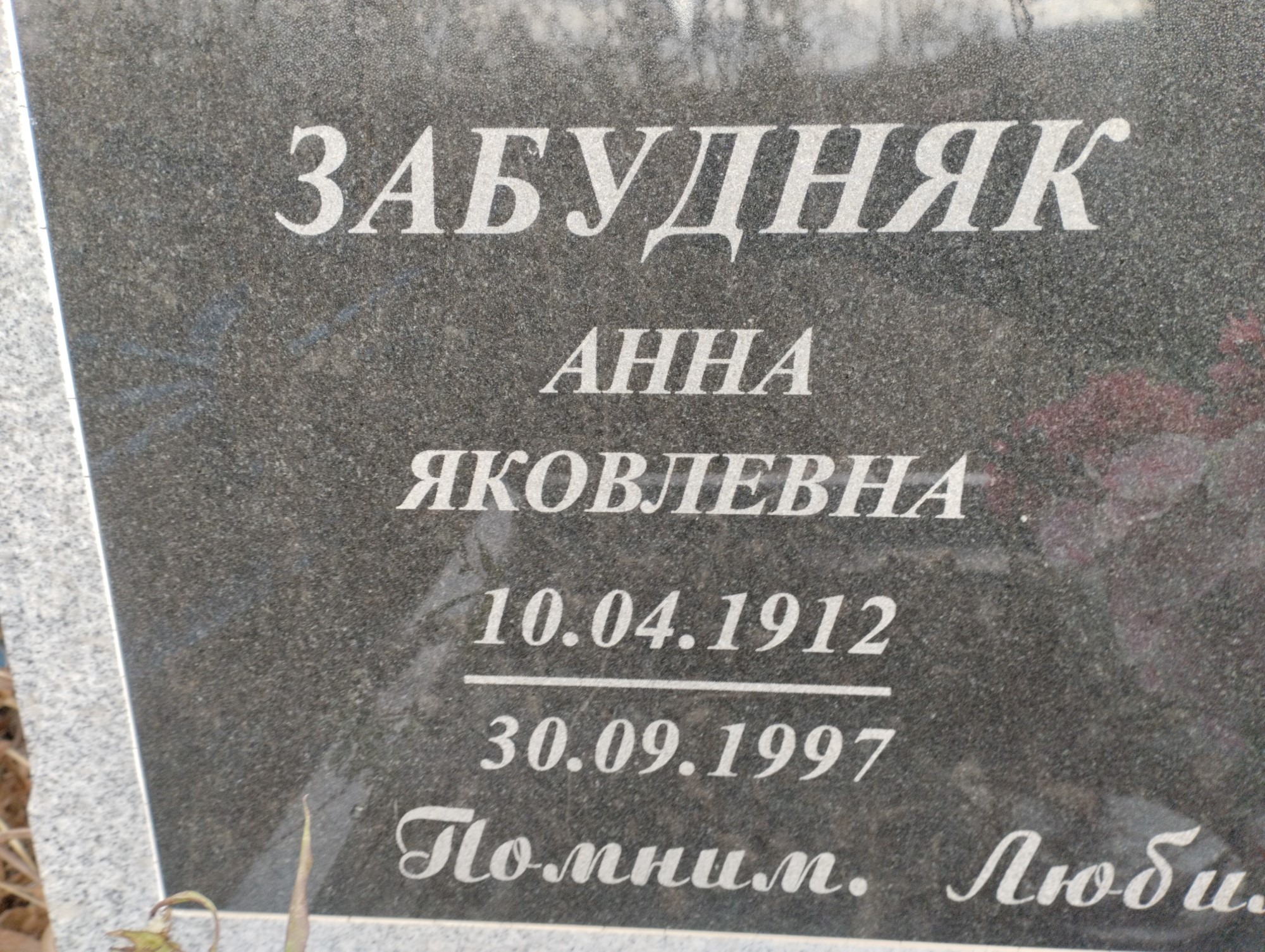 Забудняк Анна Яковлевна