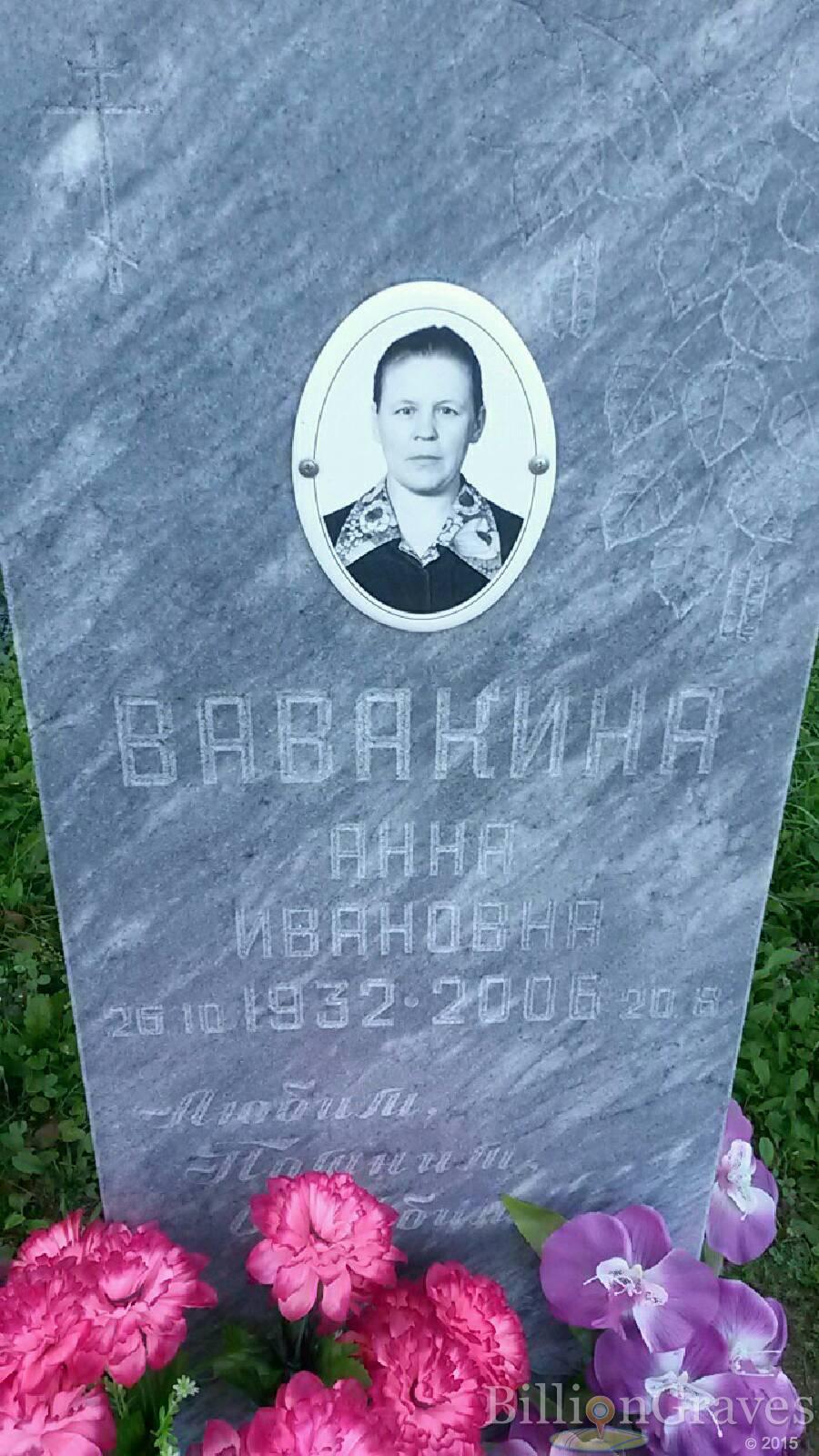 Вавакина Анна Ивановна