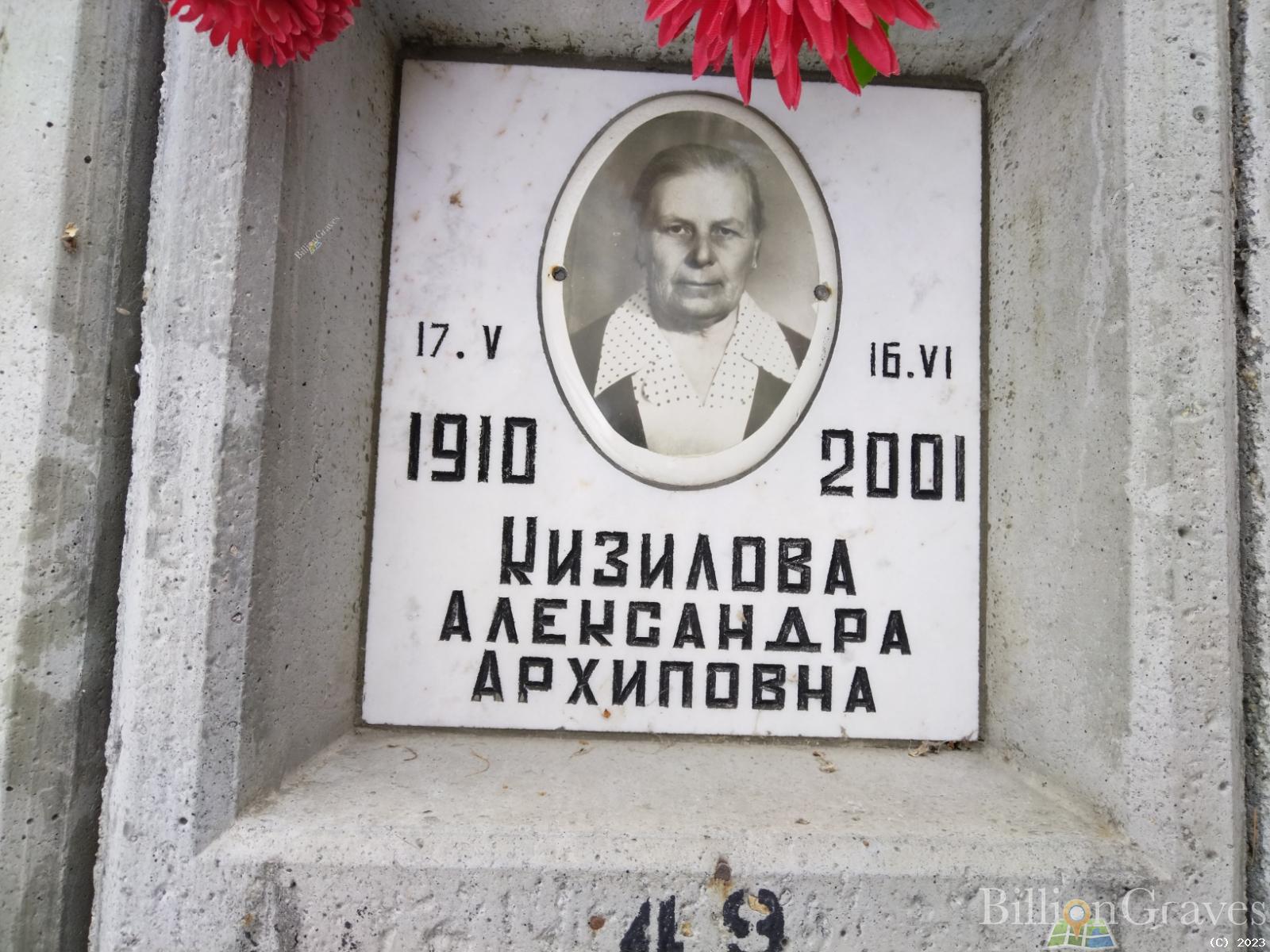 Кизилова Александра Архиповна