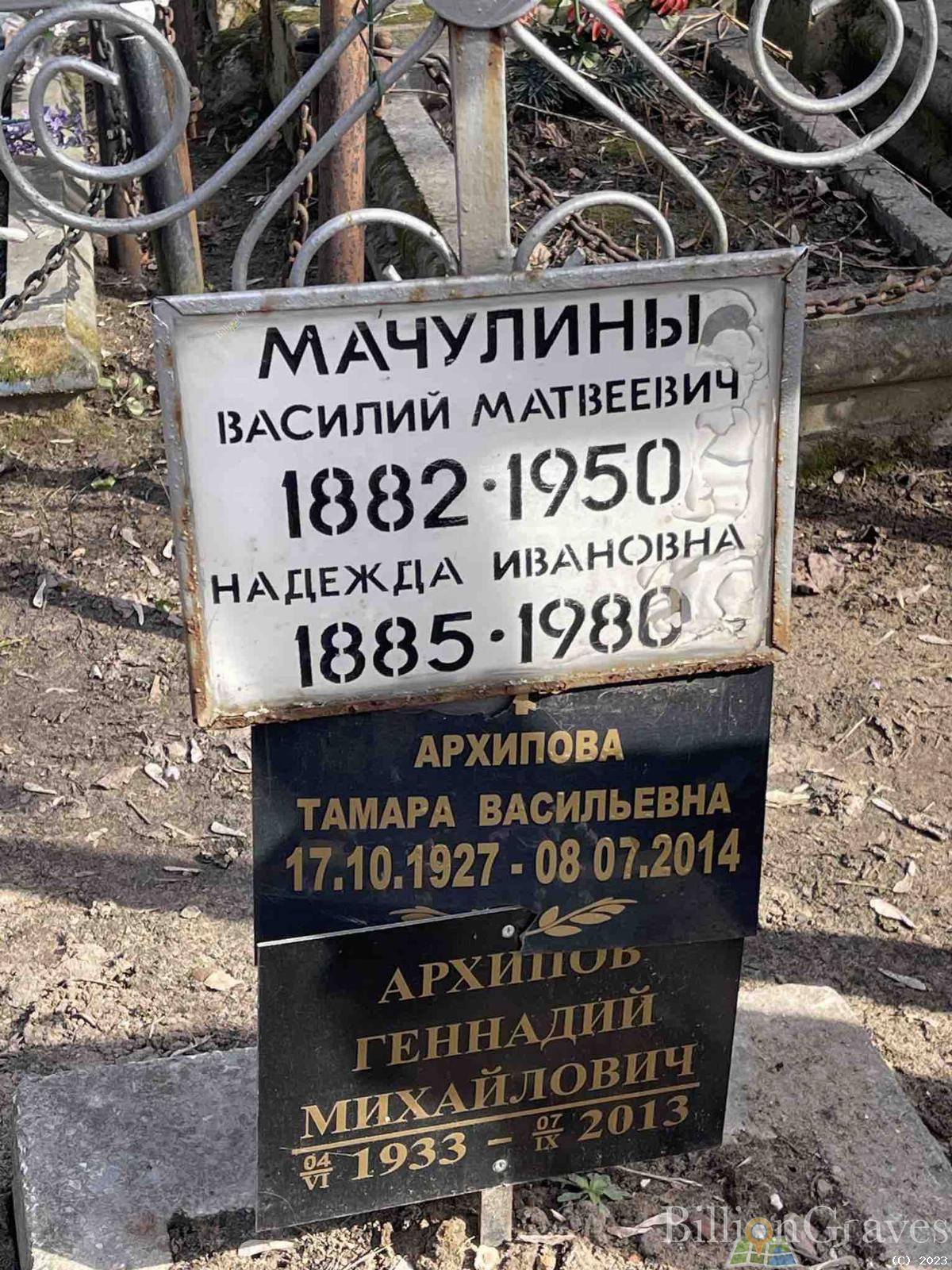Архипова Тамара Васильевна