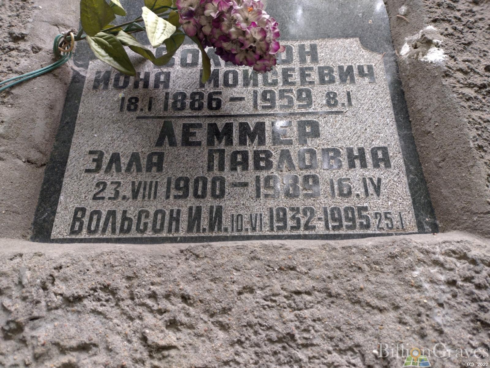 Вольсон Иона Моисеевич