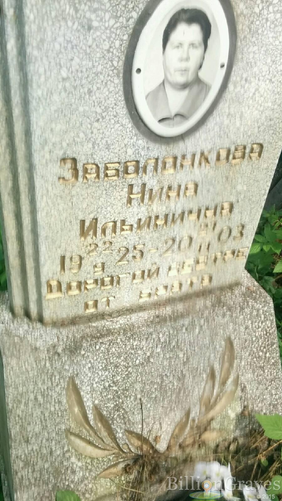 Заболонкова Нина Ильинична