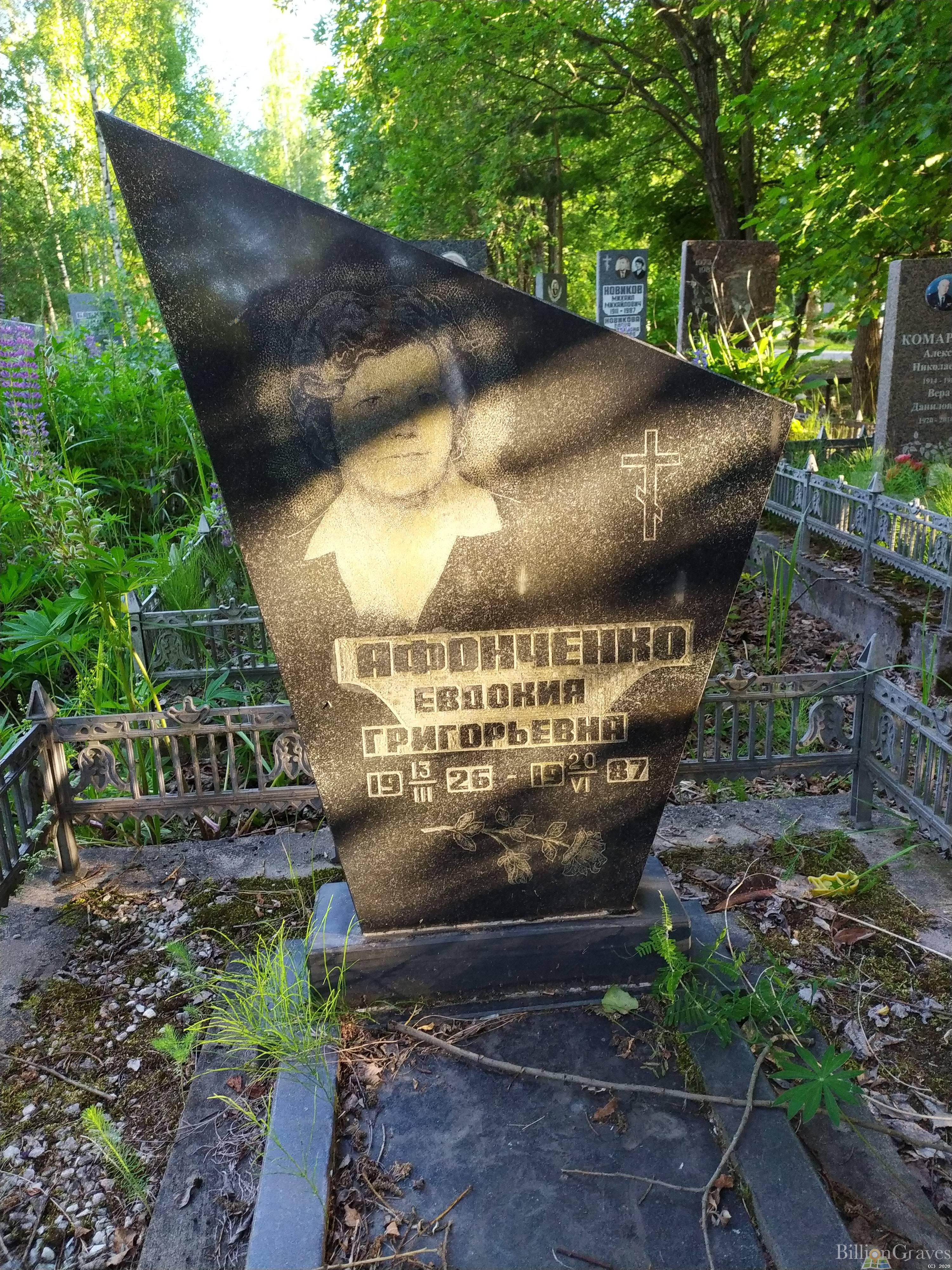 Афонченко Евдокия Григорьевна