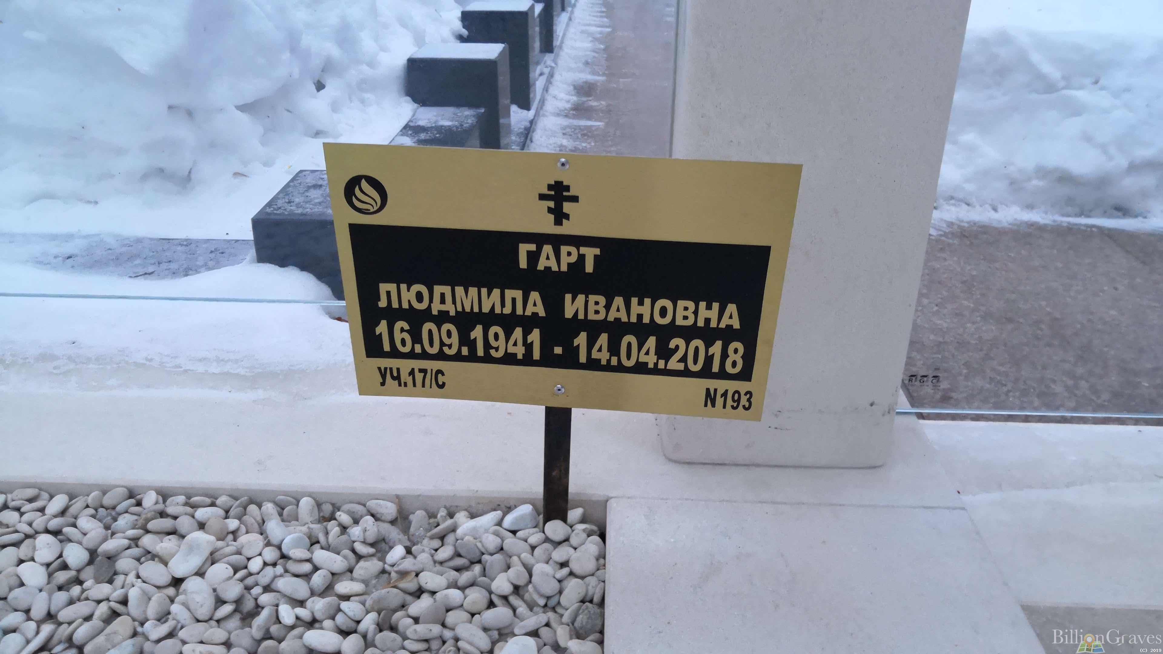 Гарт Людмила Ивановна