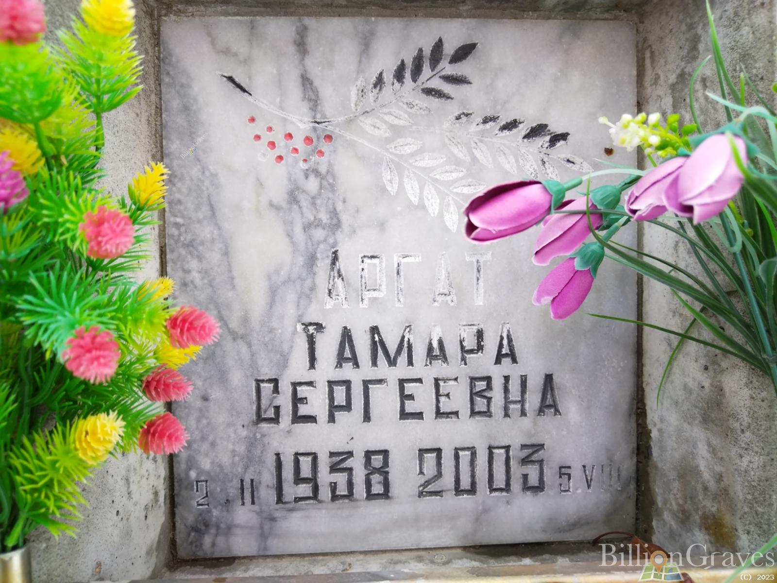 Аргат Тамара Сергеевна