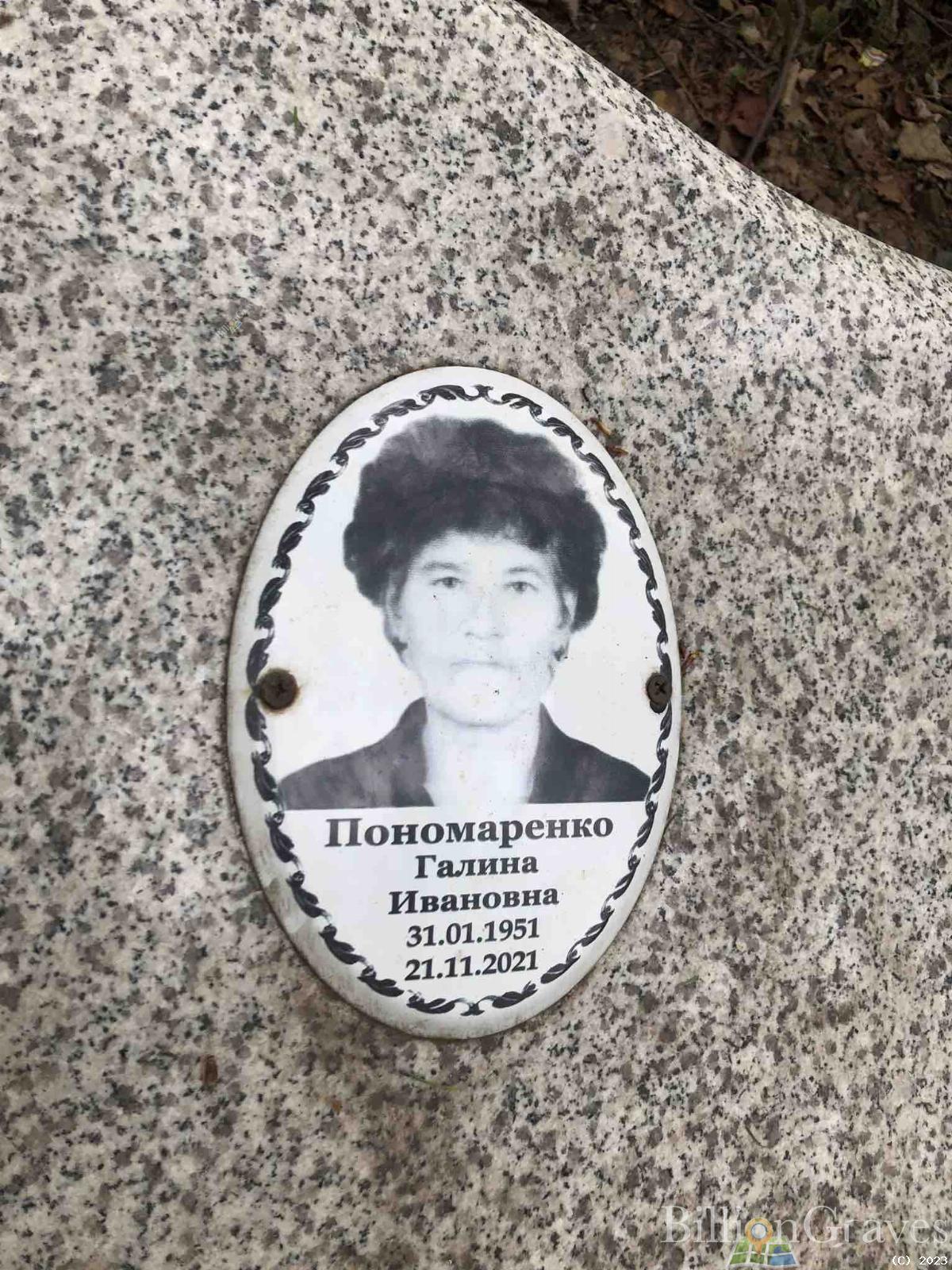 Пономаренко Галина Ивановна