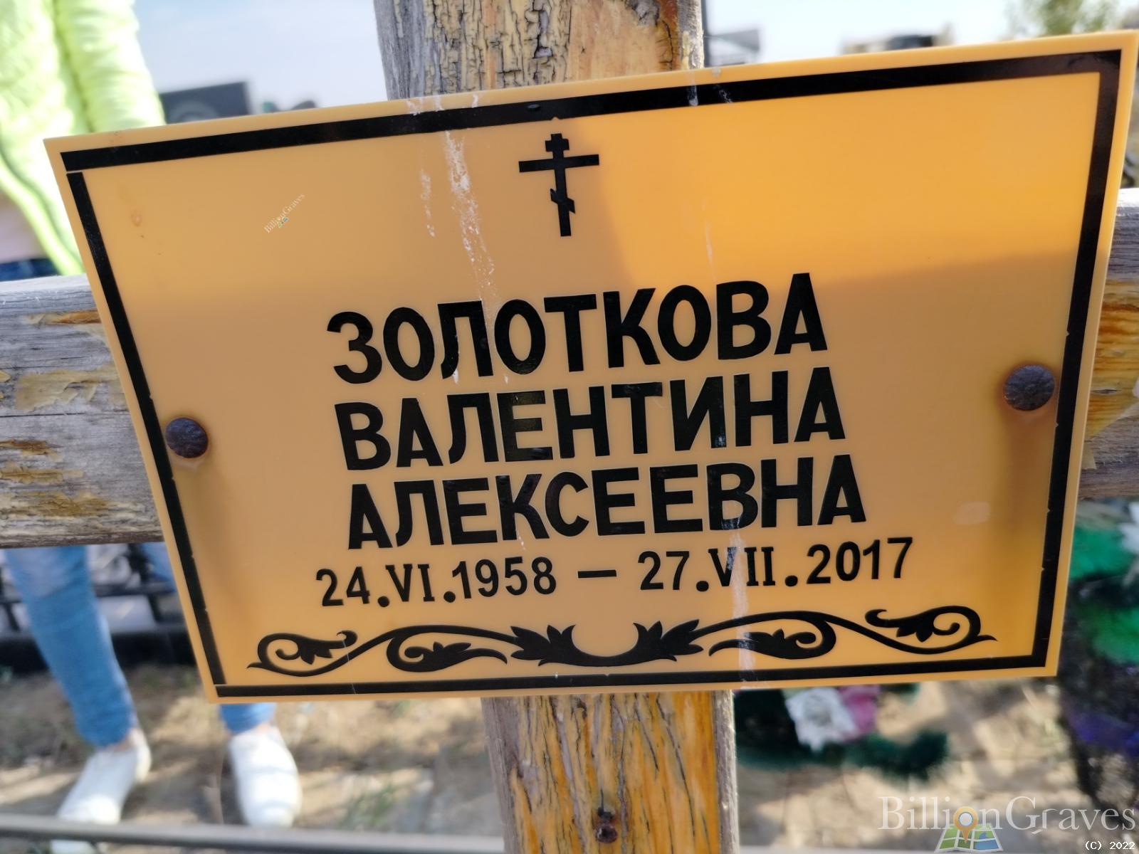 Золоткова Валентина Алексеевна
