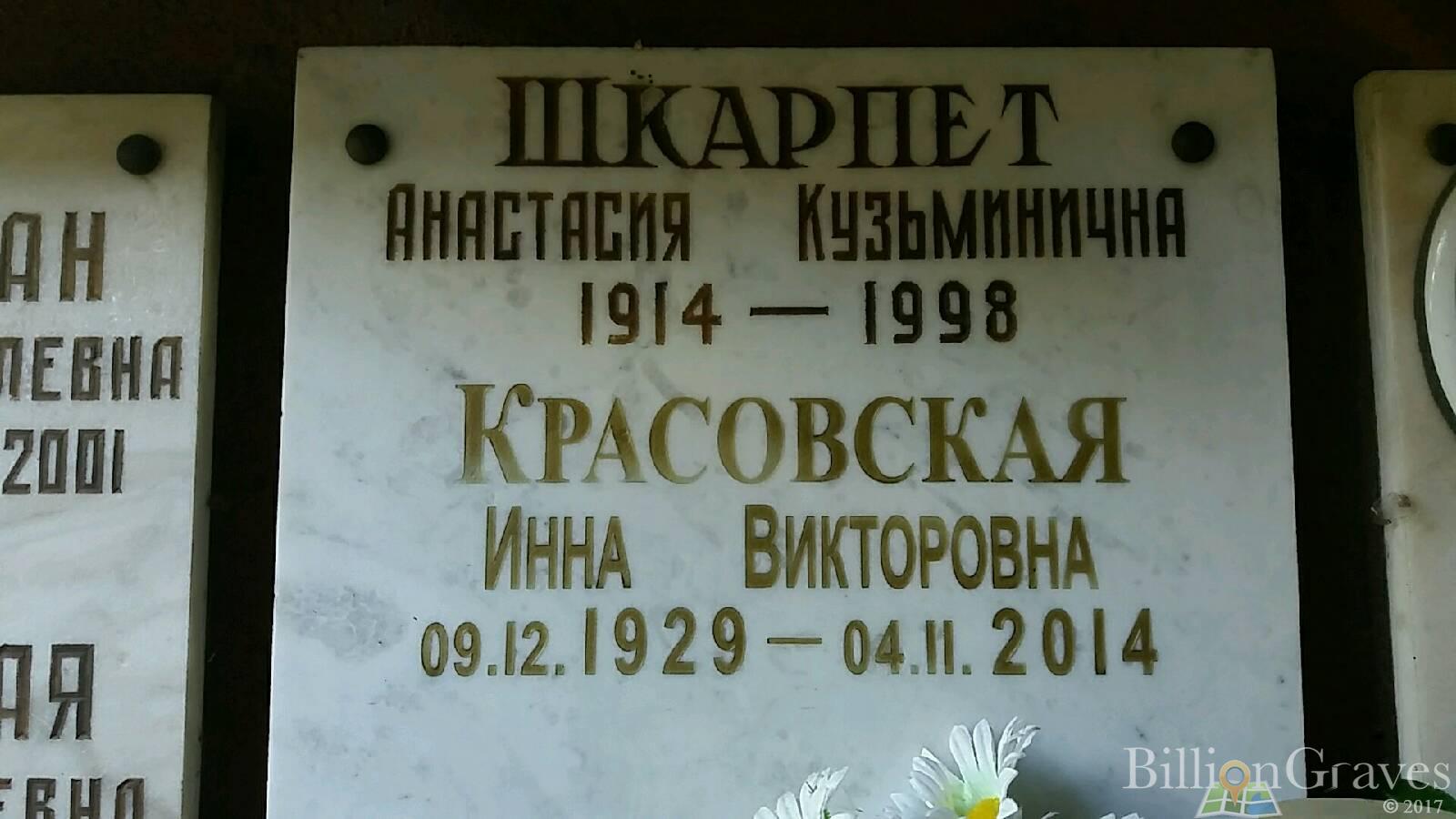 Красовская Инна Викторовна