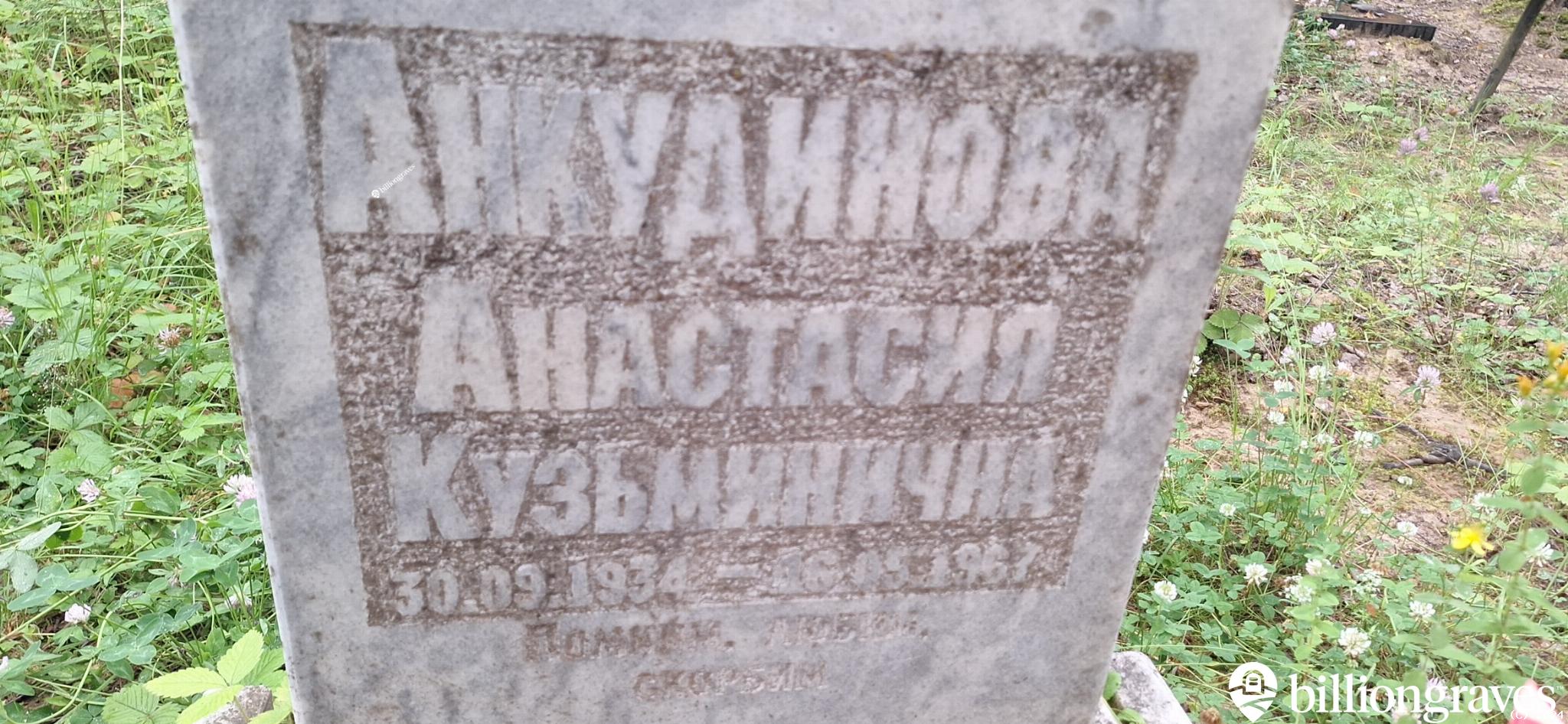 Анкудинова Анастасия Кузьминична