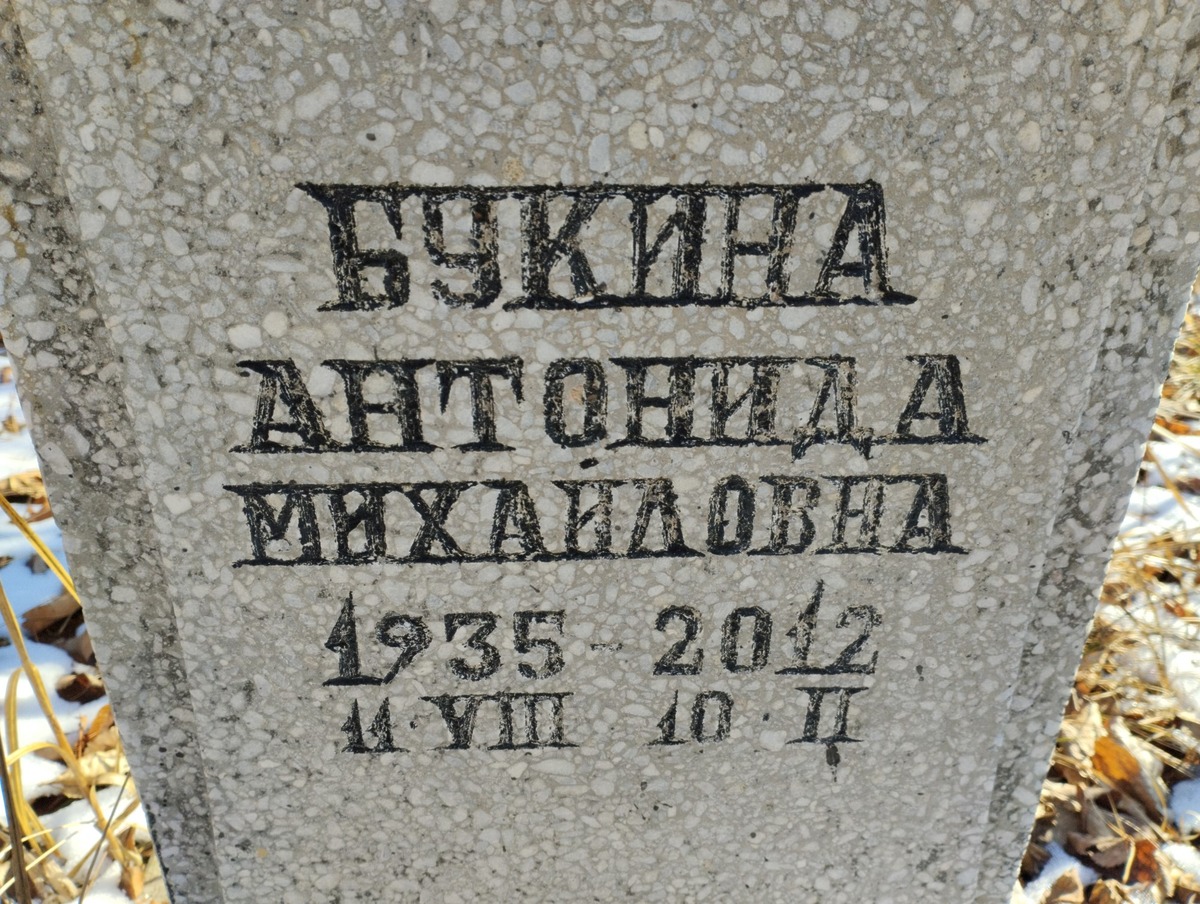 Букина Антонида Михайловна