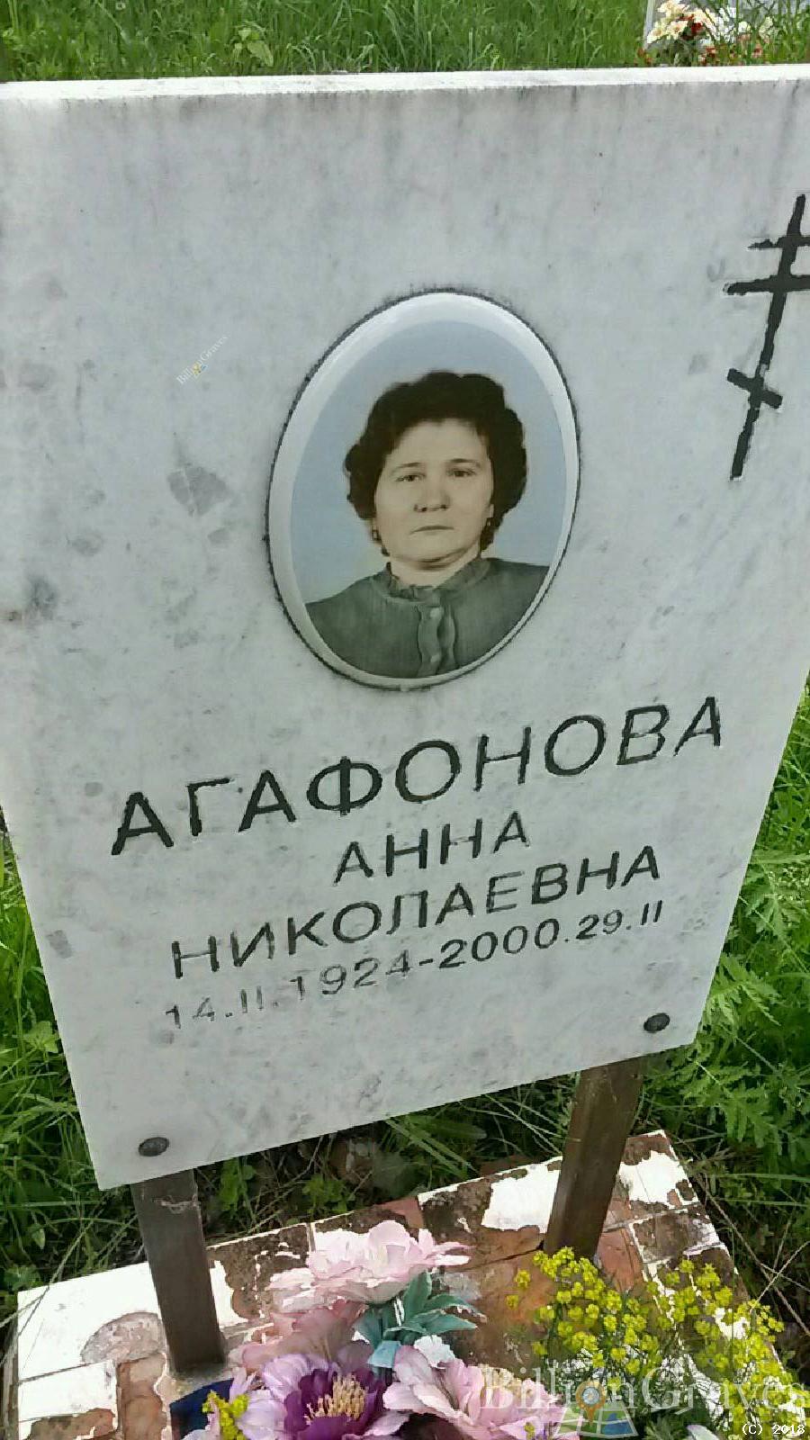 агафонова анна николаевна