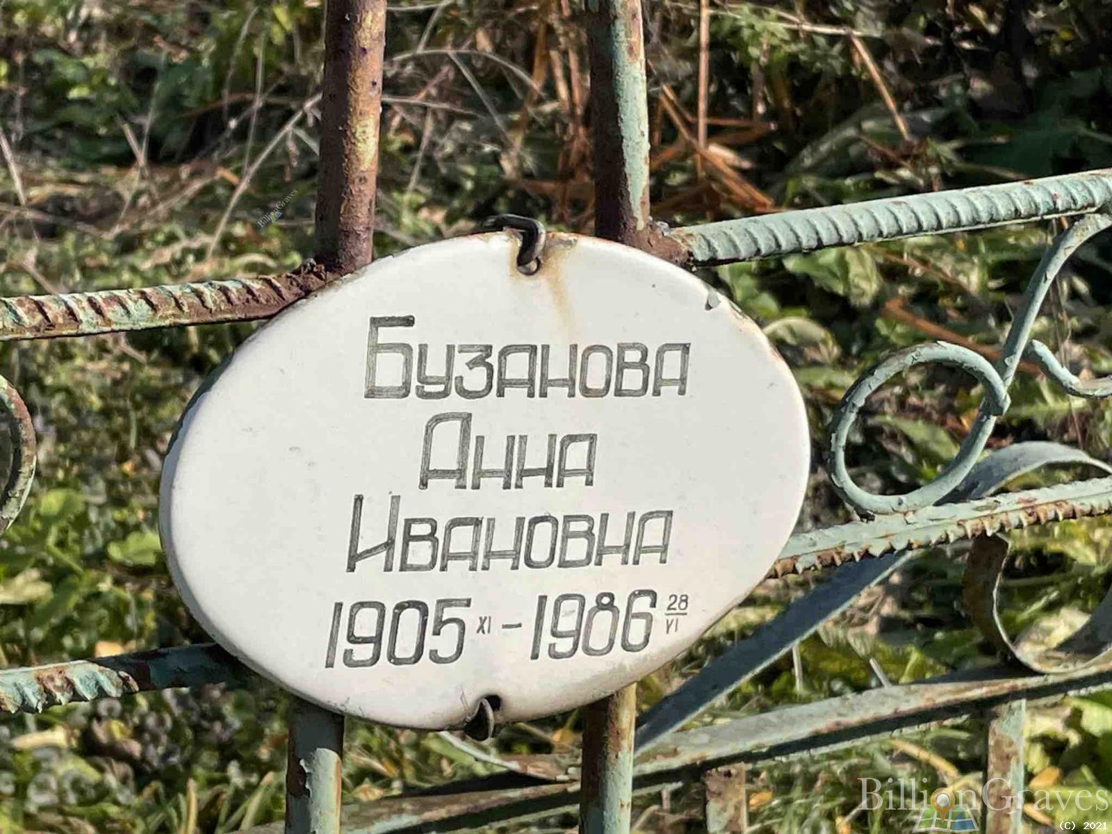 Бузанова Анна Ивановна