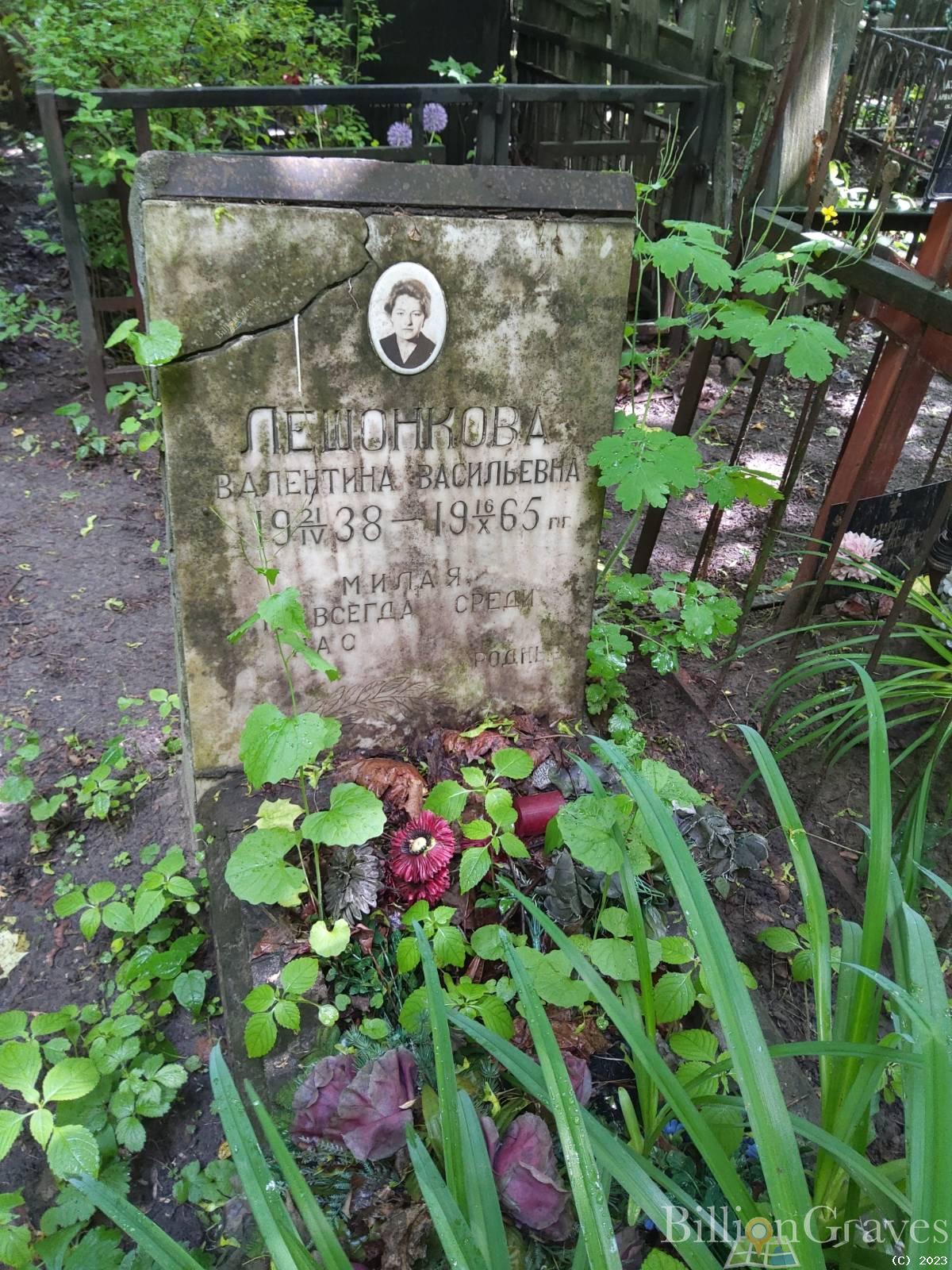 Лешонкова Валентина Васильевна