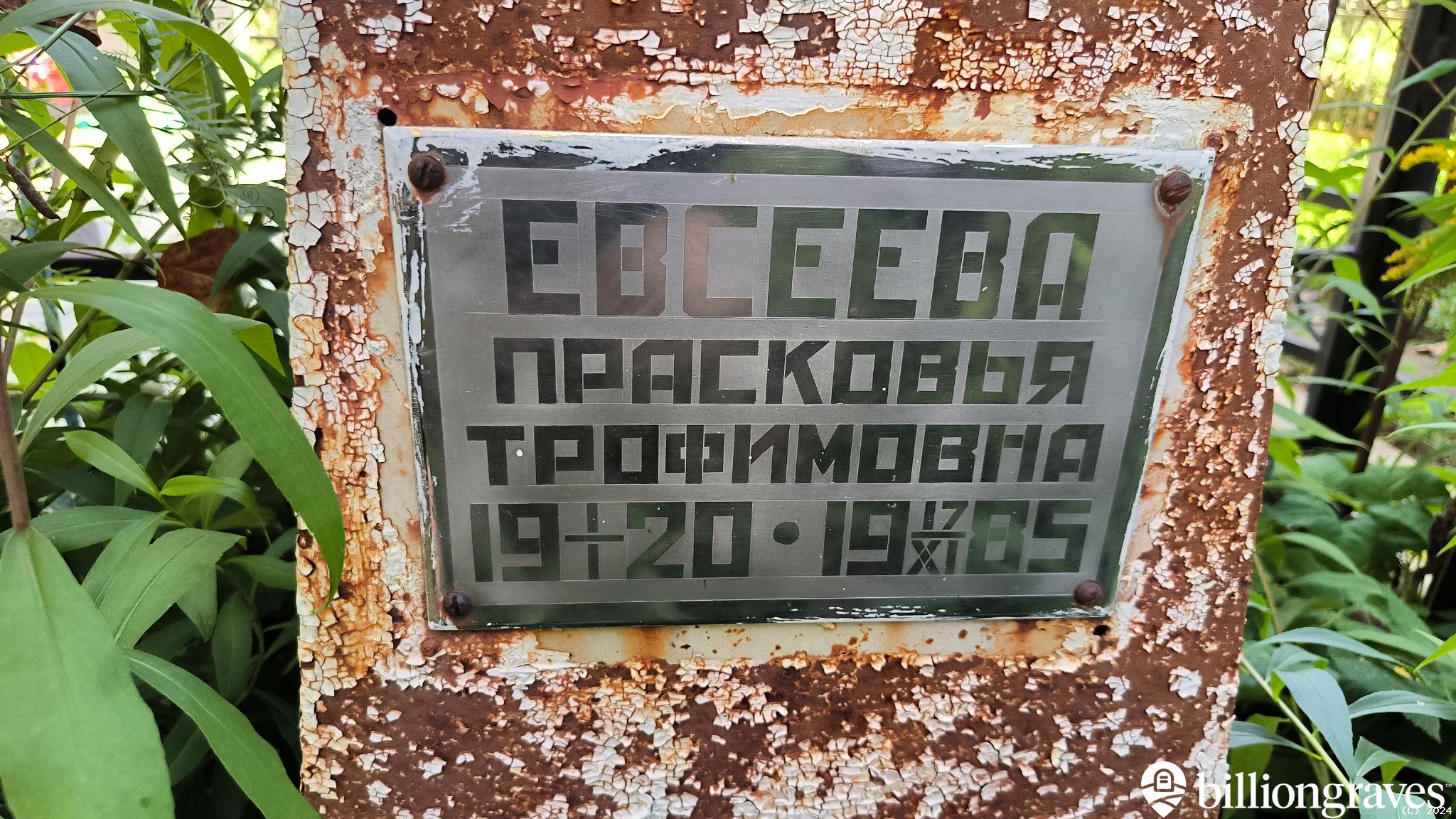 Евсеева Прасковья Трофимовна