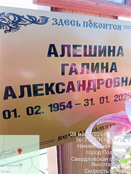 Алешина Галина Александровна