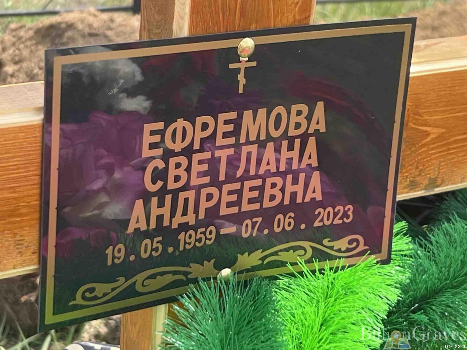 Ефремова Светлана Андреевна