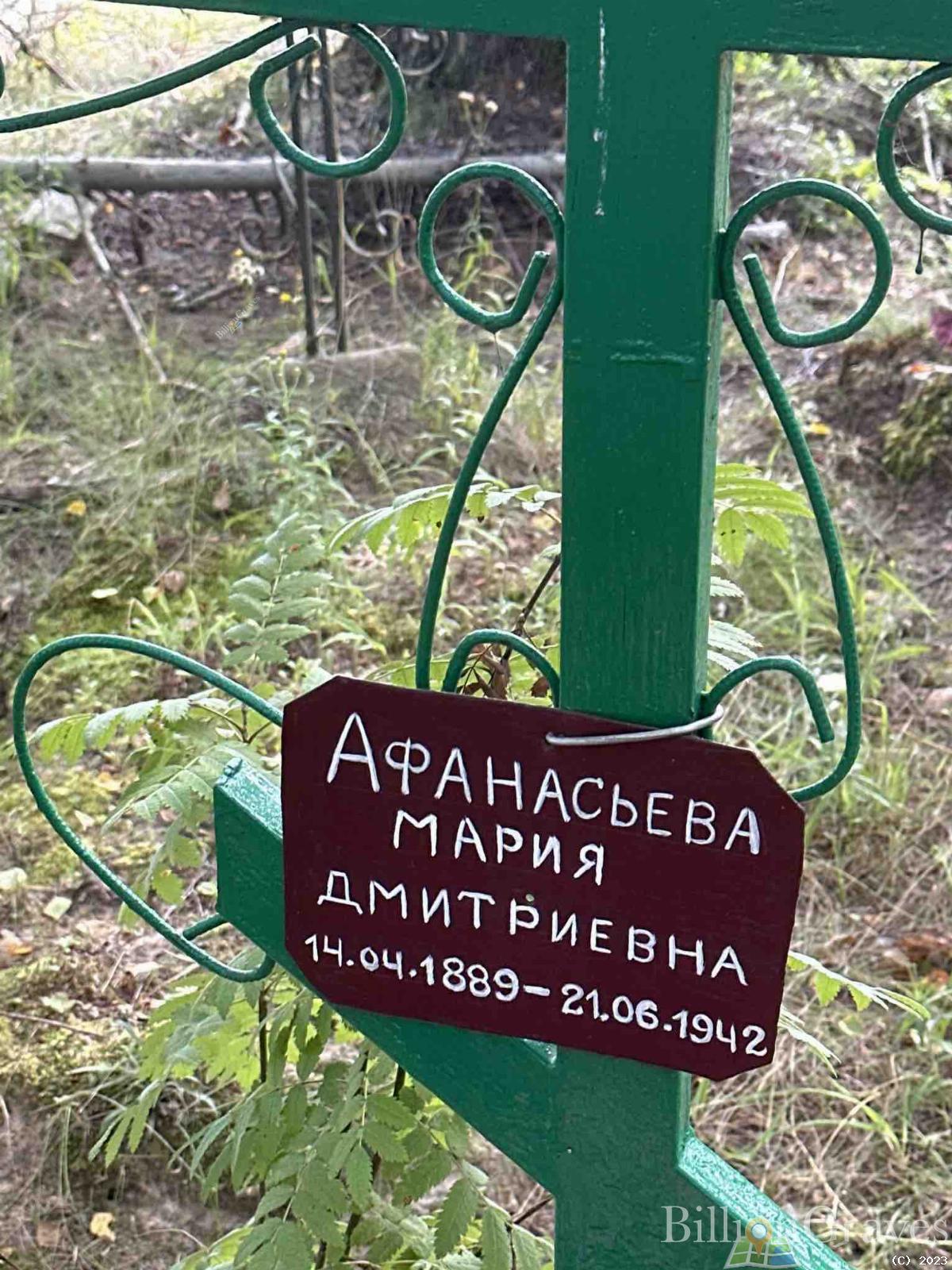 Афанасьева Мария Дмитриевна