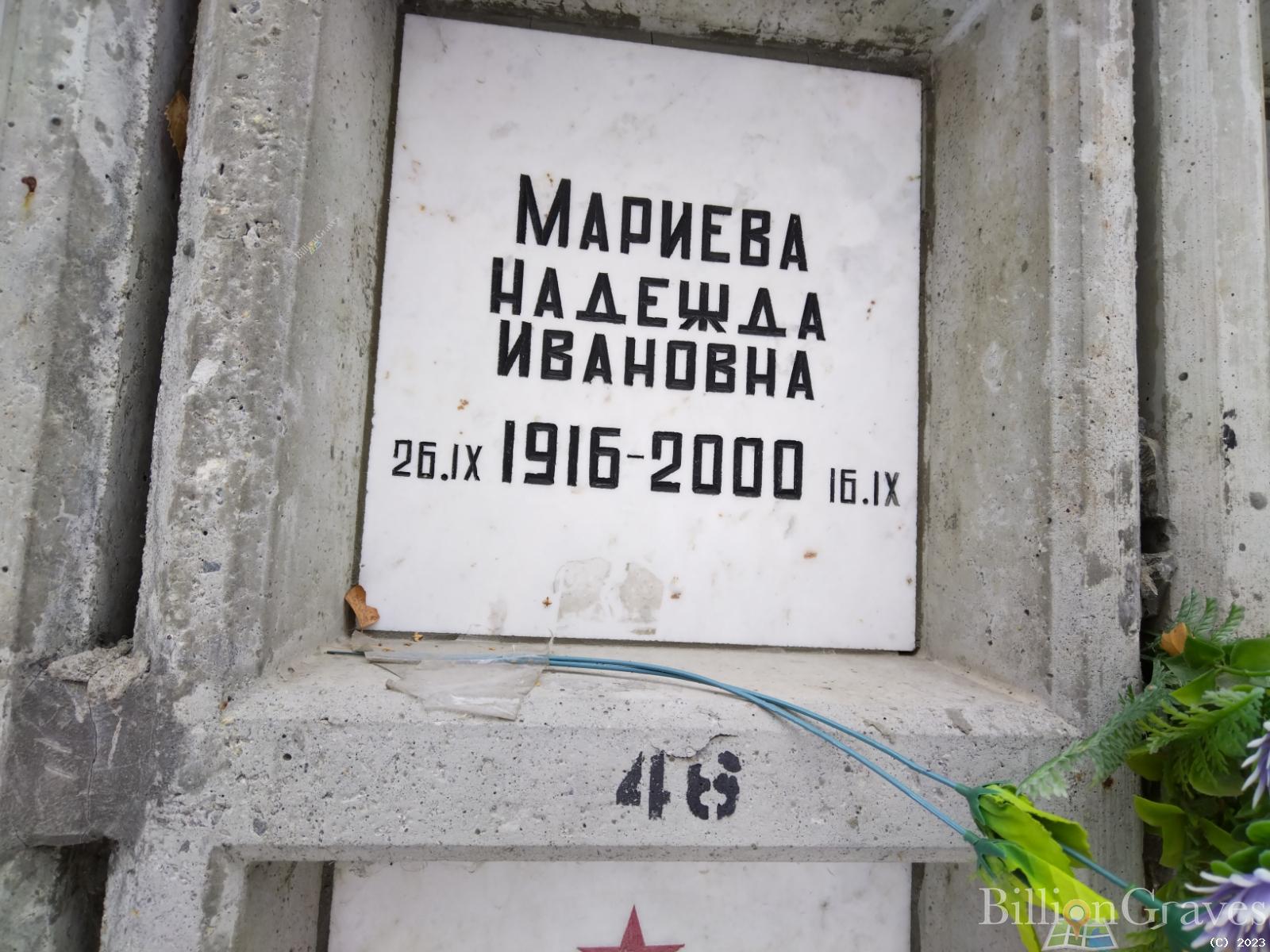 Мариева Надежда Ивановна
