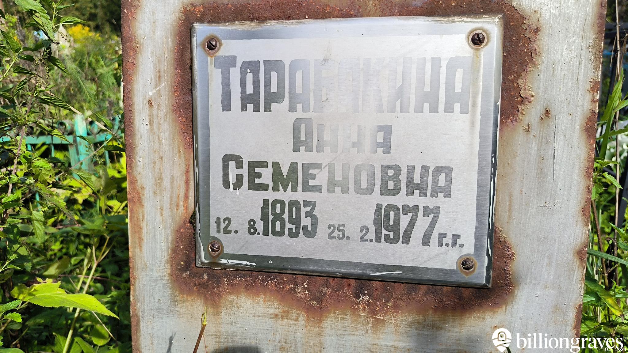 Тарабакина Анна Семеновна