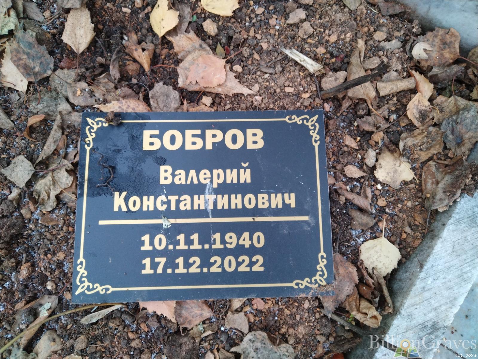 Бобров Валерий Константинович