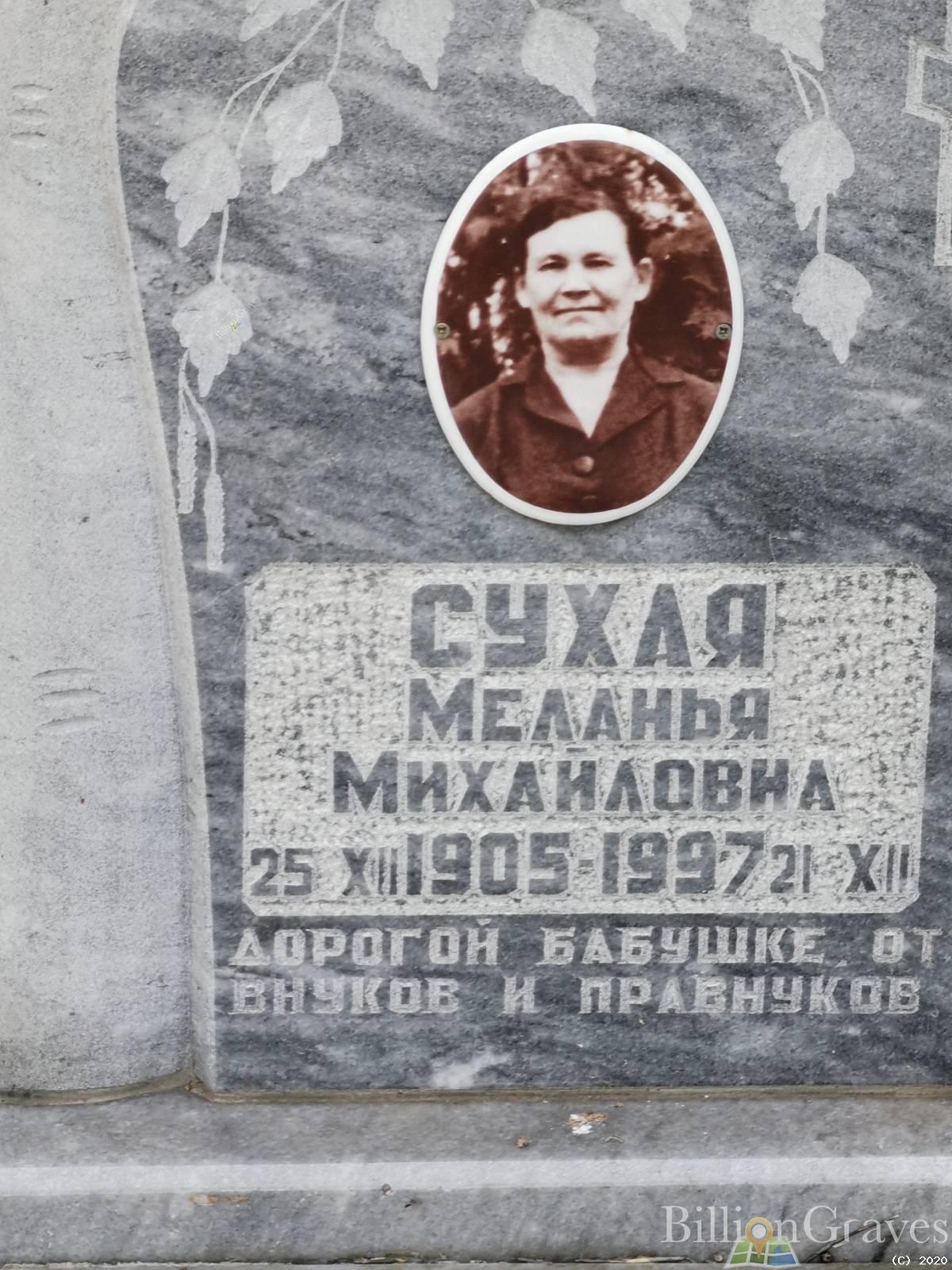 Сухая Меланья Михайловна
