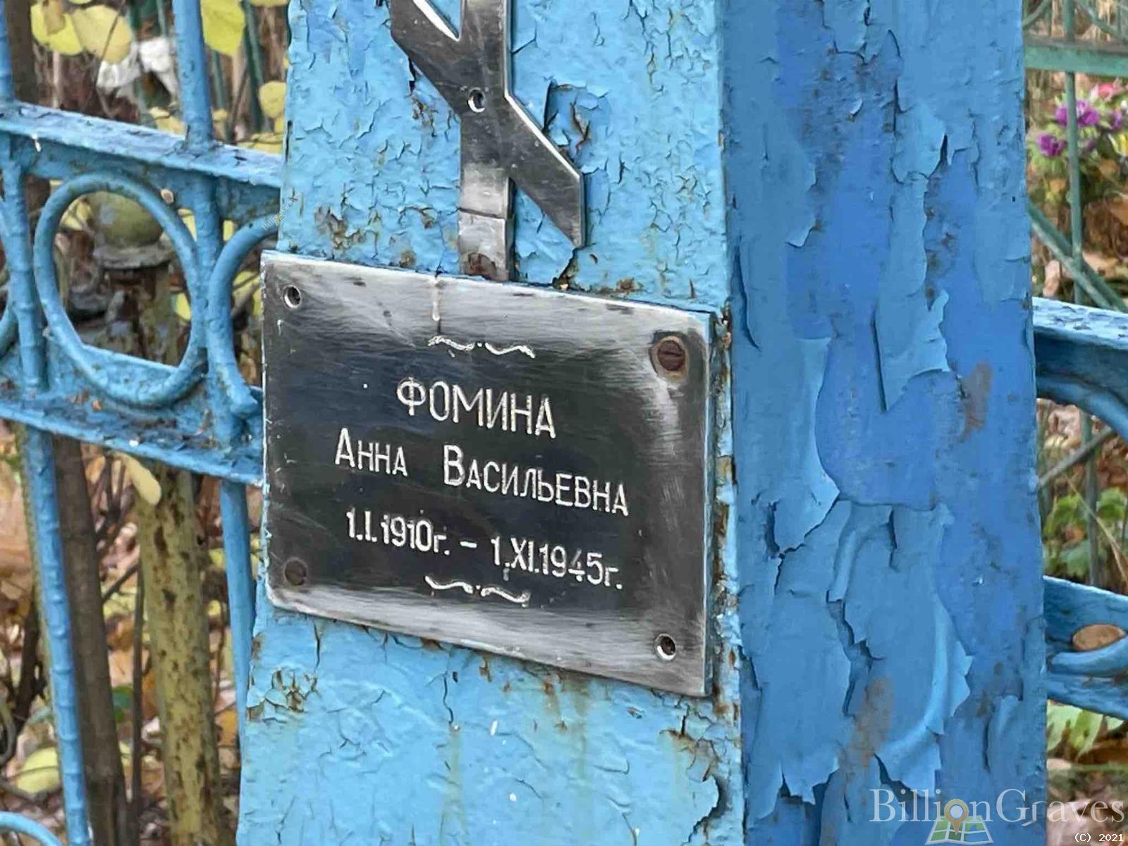 Фомина Анна Васильевна