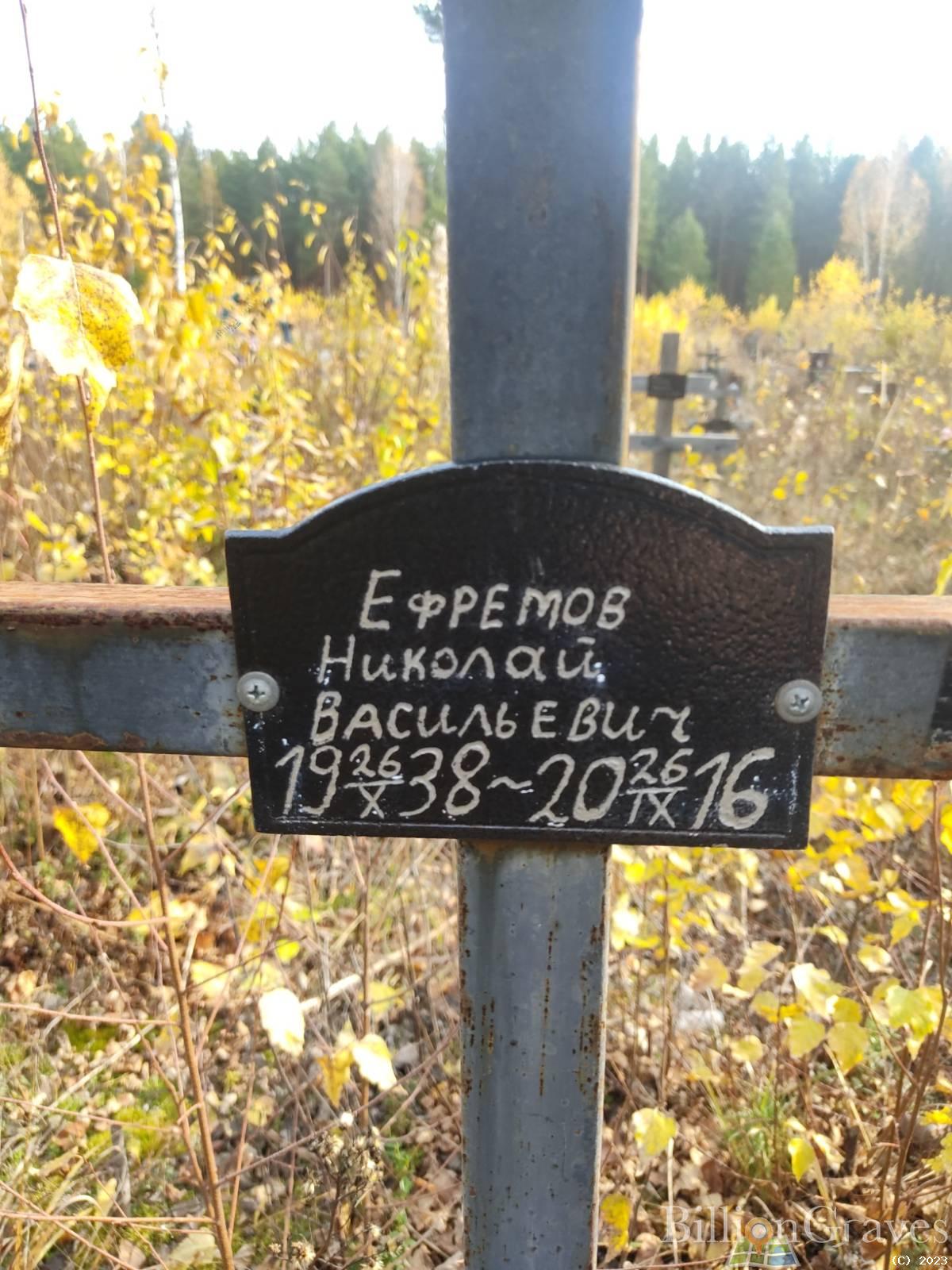 Ефремов Николай Васильевич