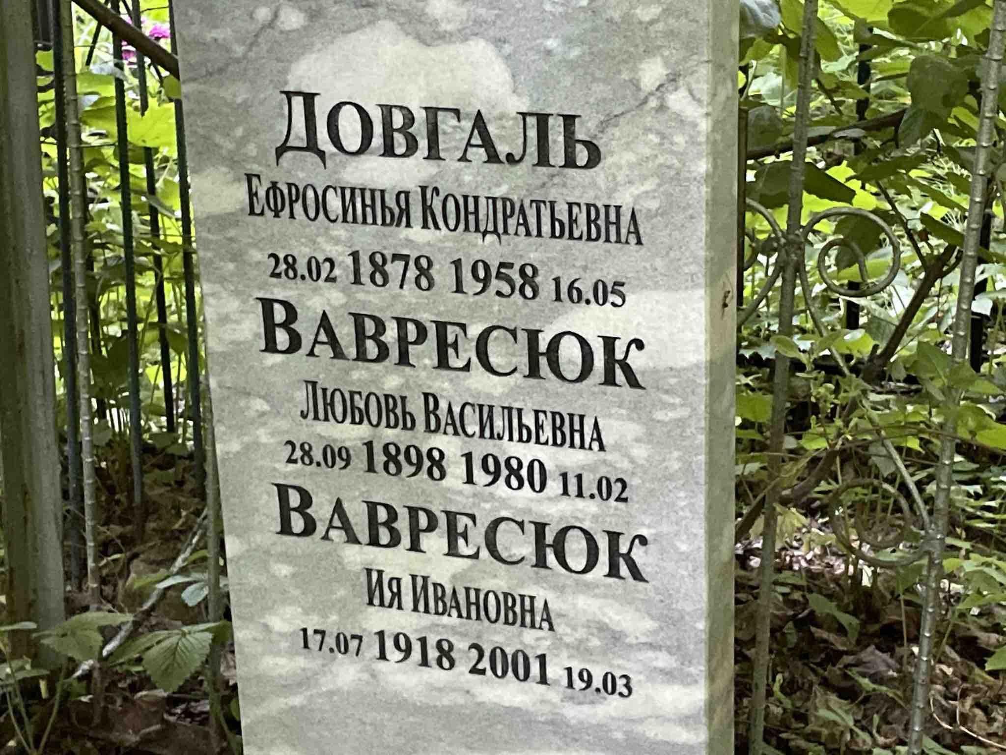 Вавресюк Любовь Васильевна