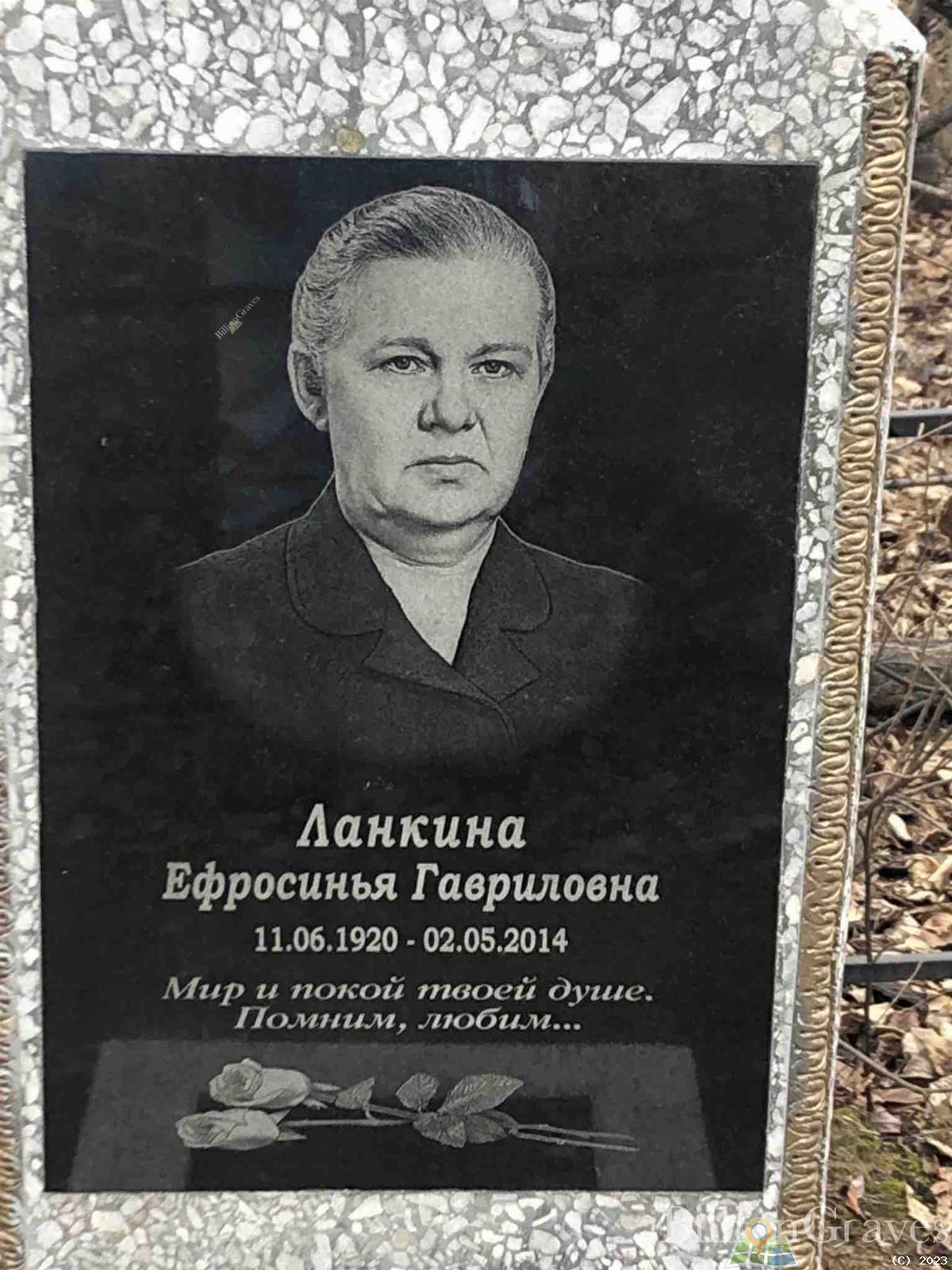 Ланкина Ефросинья Гавриловна