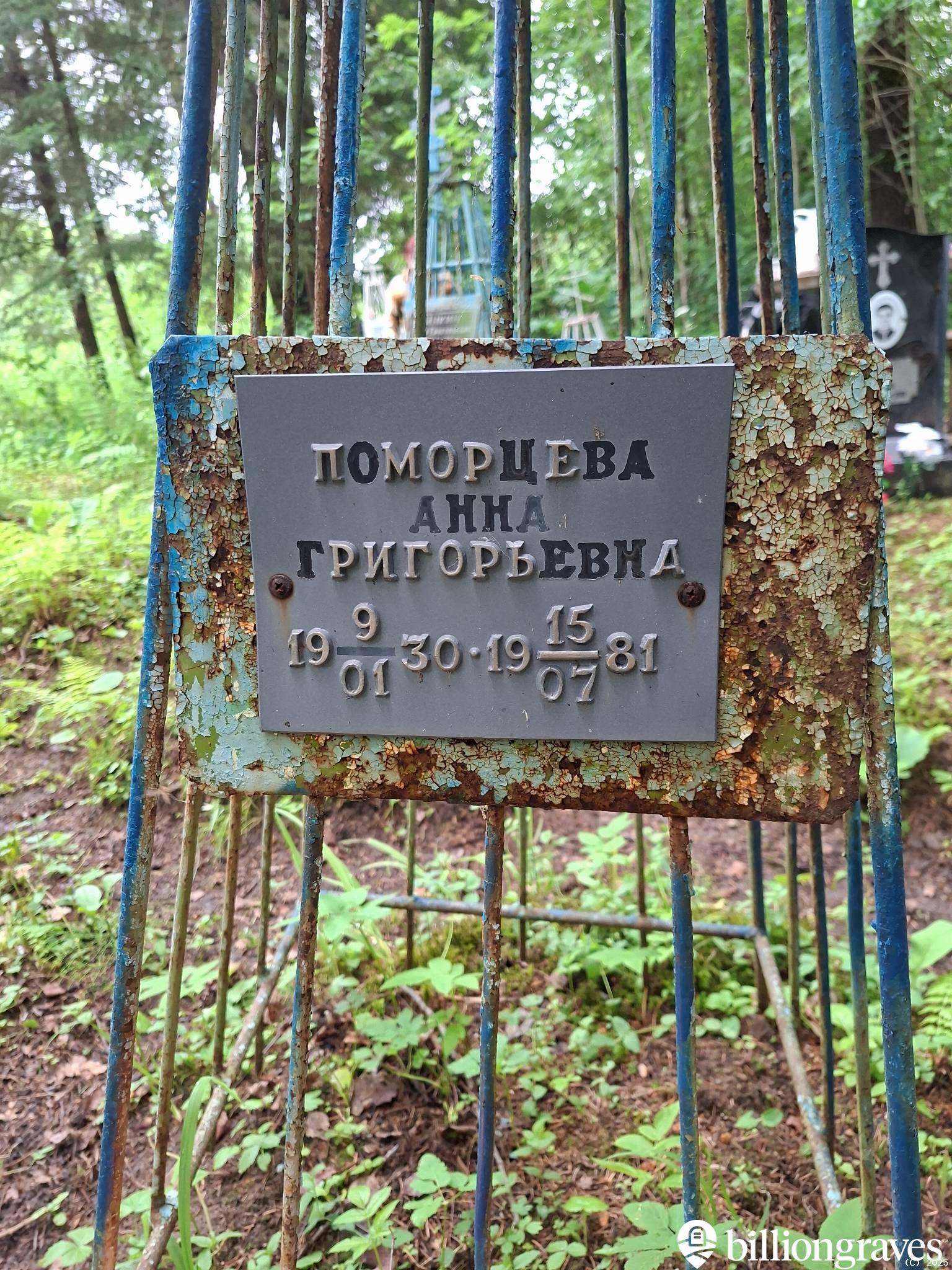 Поморцева Анна Григорьевна