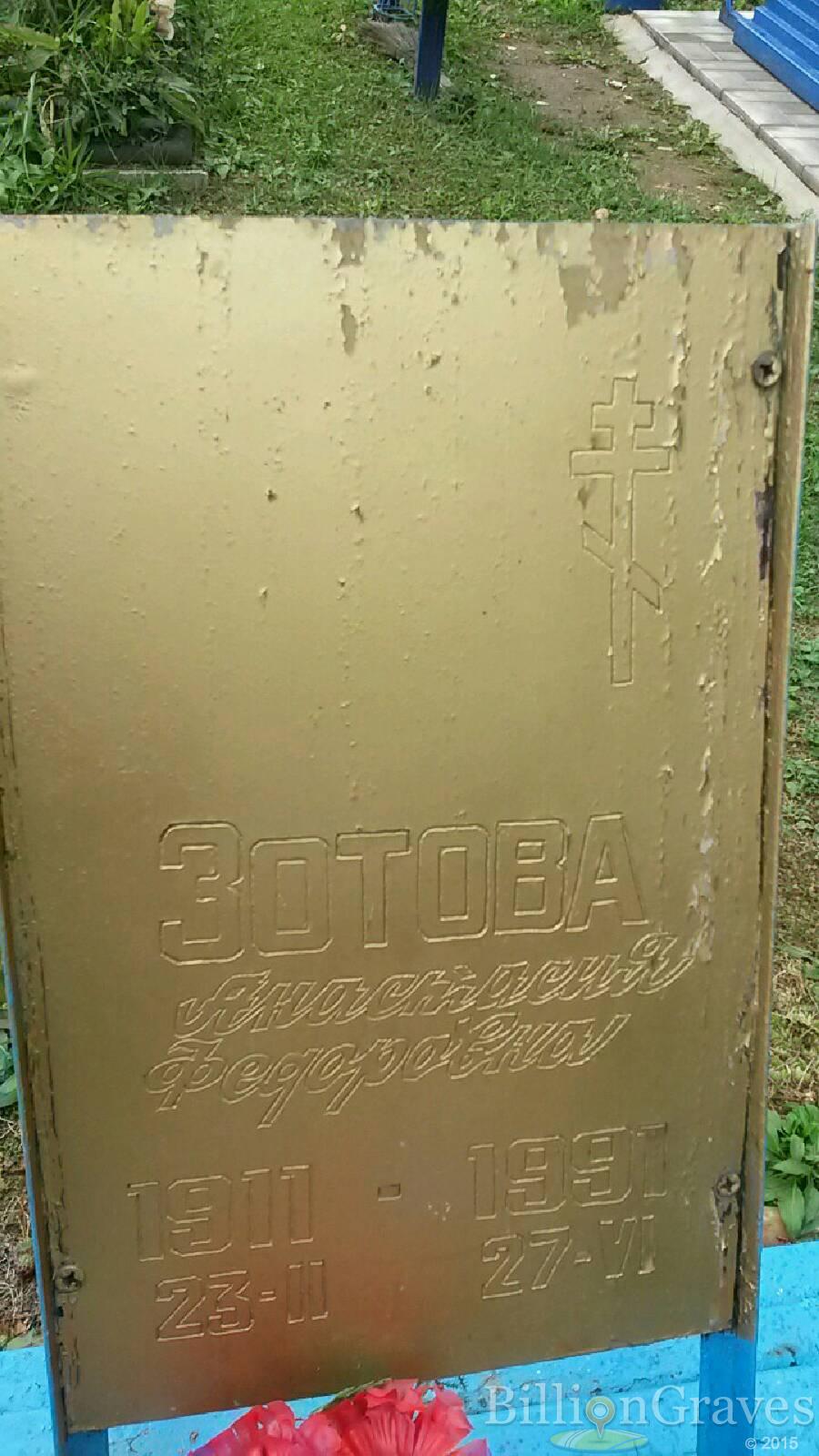 Зотова Анастасия Федоровна