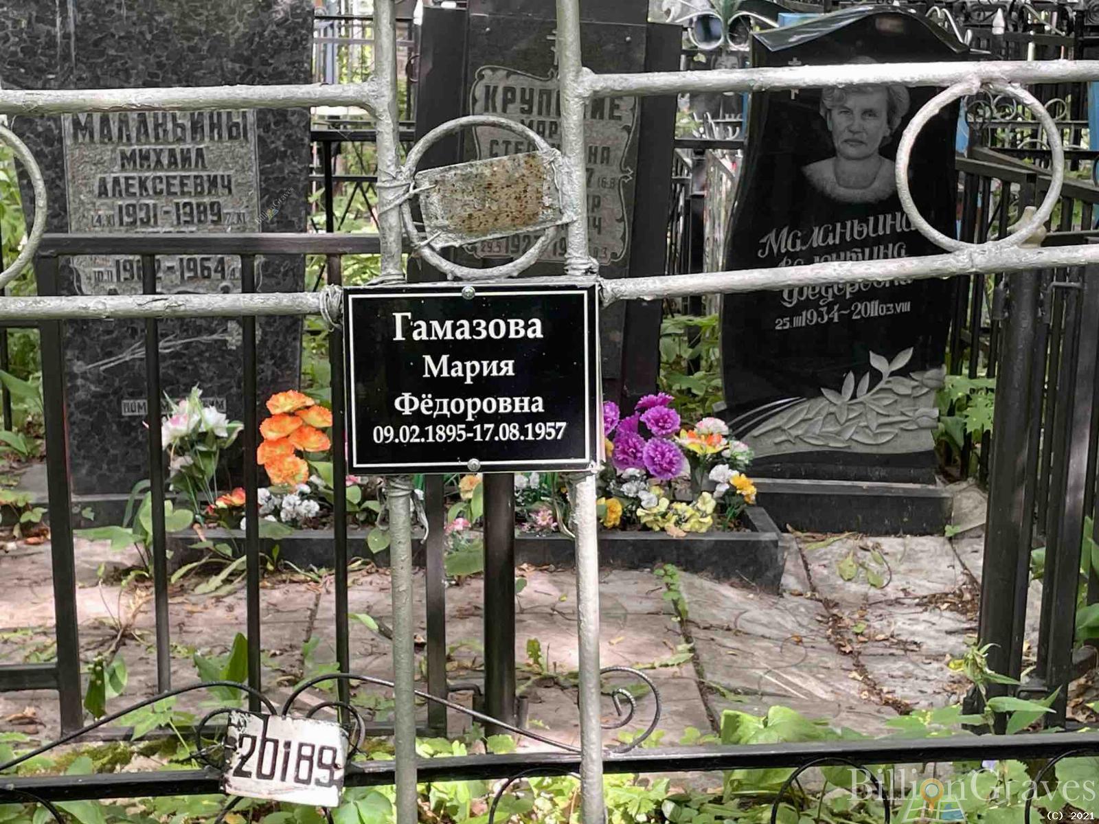 Гамазова Мария Фёдоровна