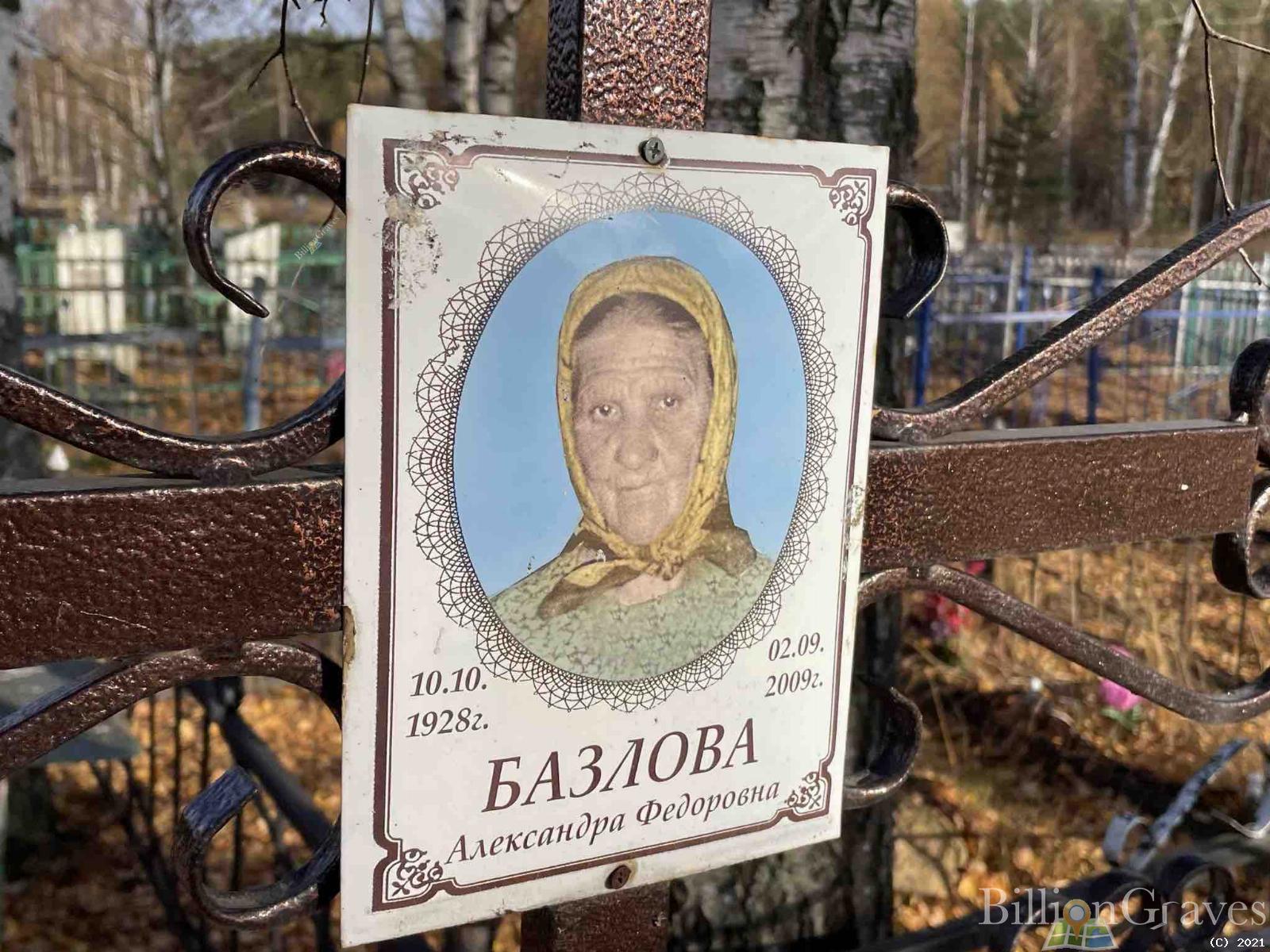 Базлова Александра Федоровна