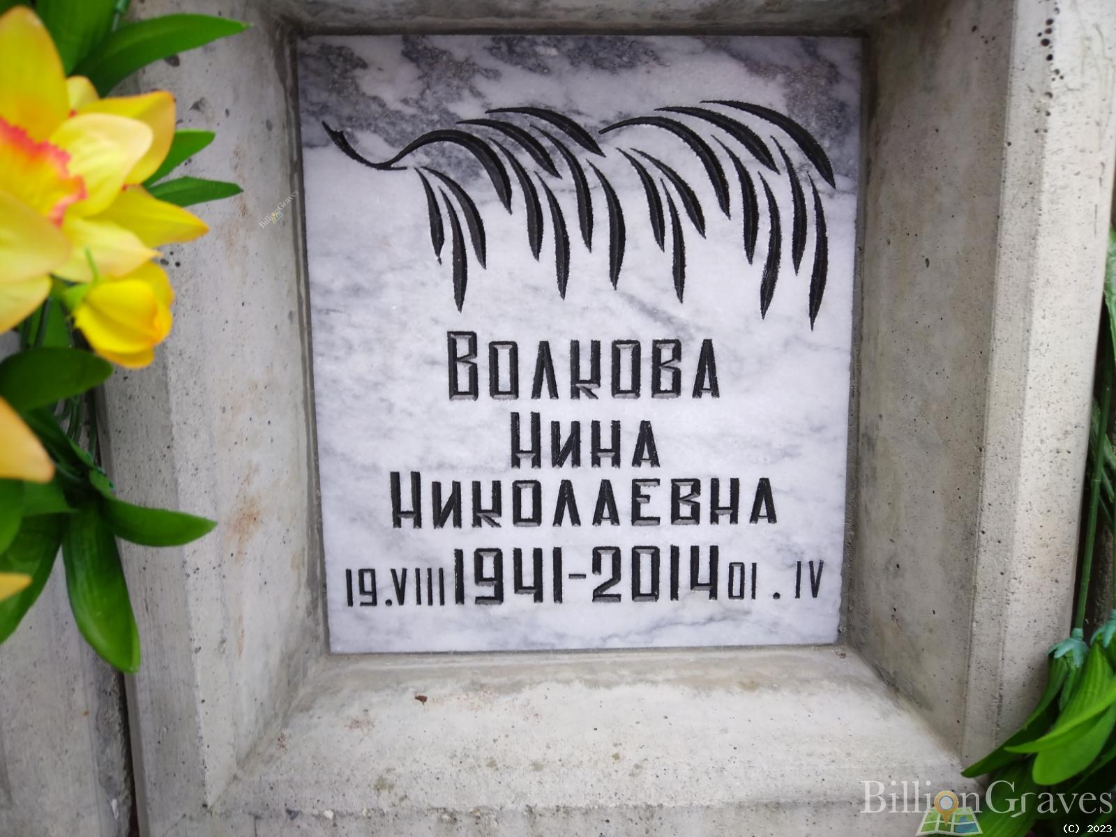 Волкова Нина Николаевна