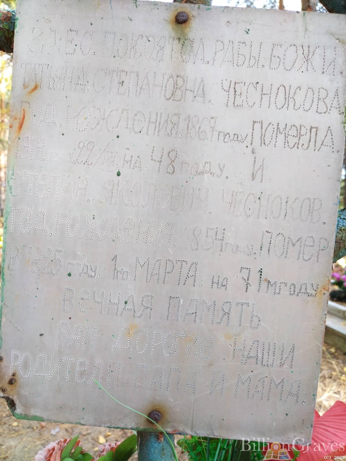 Чеснокова Татьяна Степановна