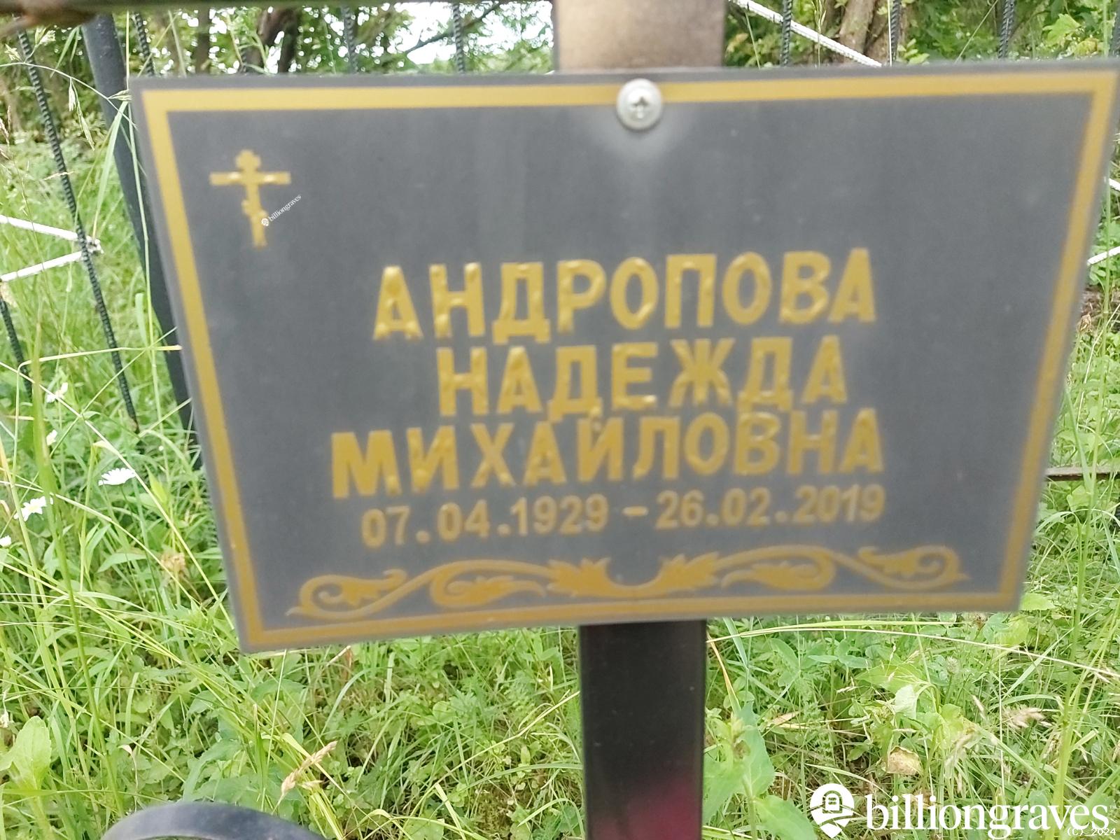Андропова Надежда Михайловна