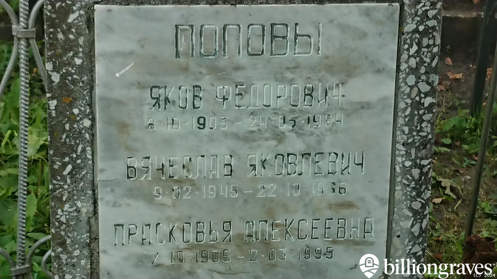 Попова Прасковья Алексеевна
