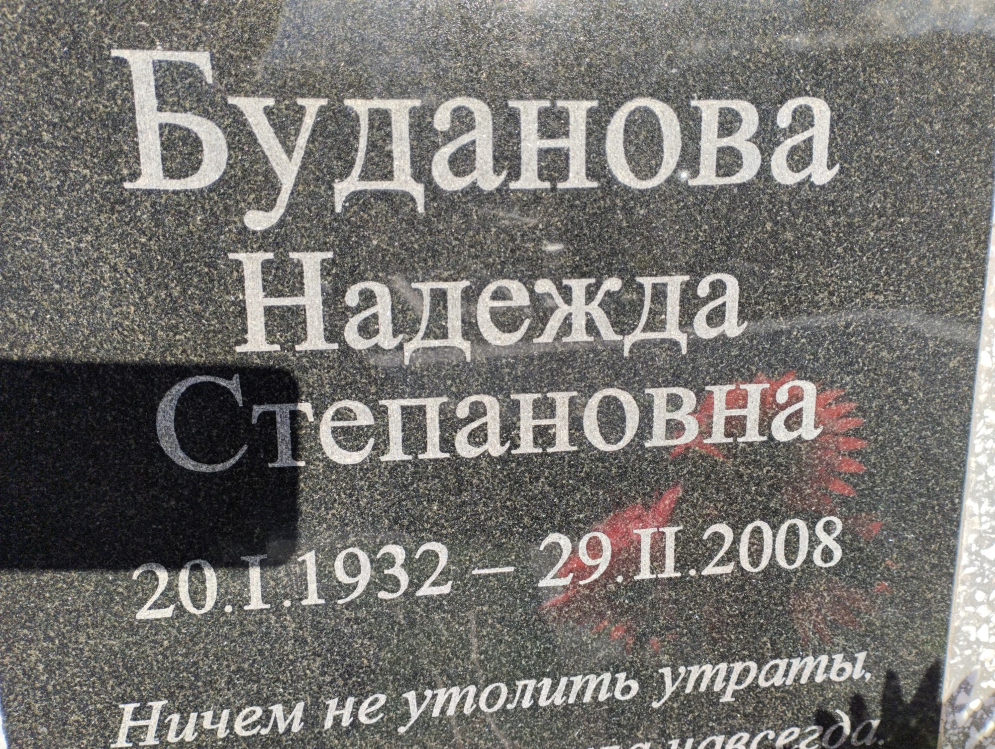 Буданова Надежда Степановна