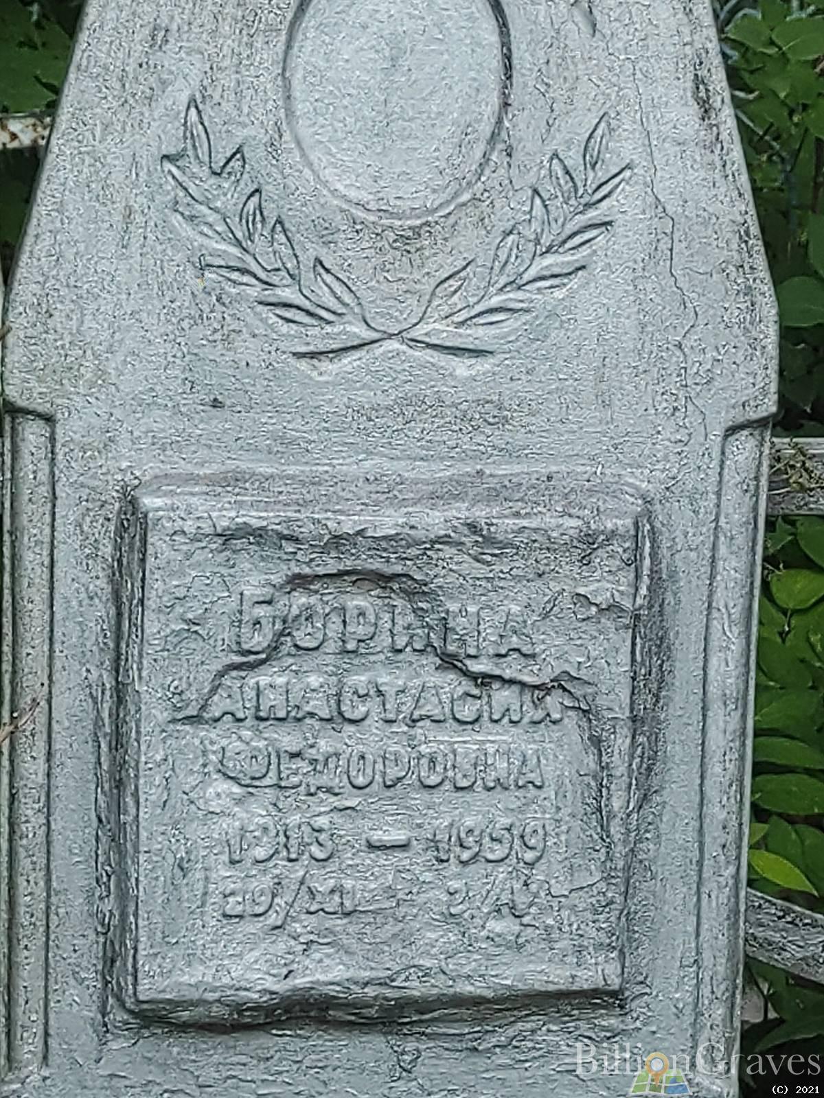 Борина Анастасия Федоровна
