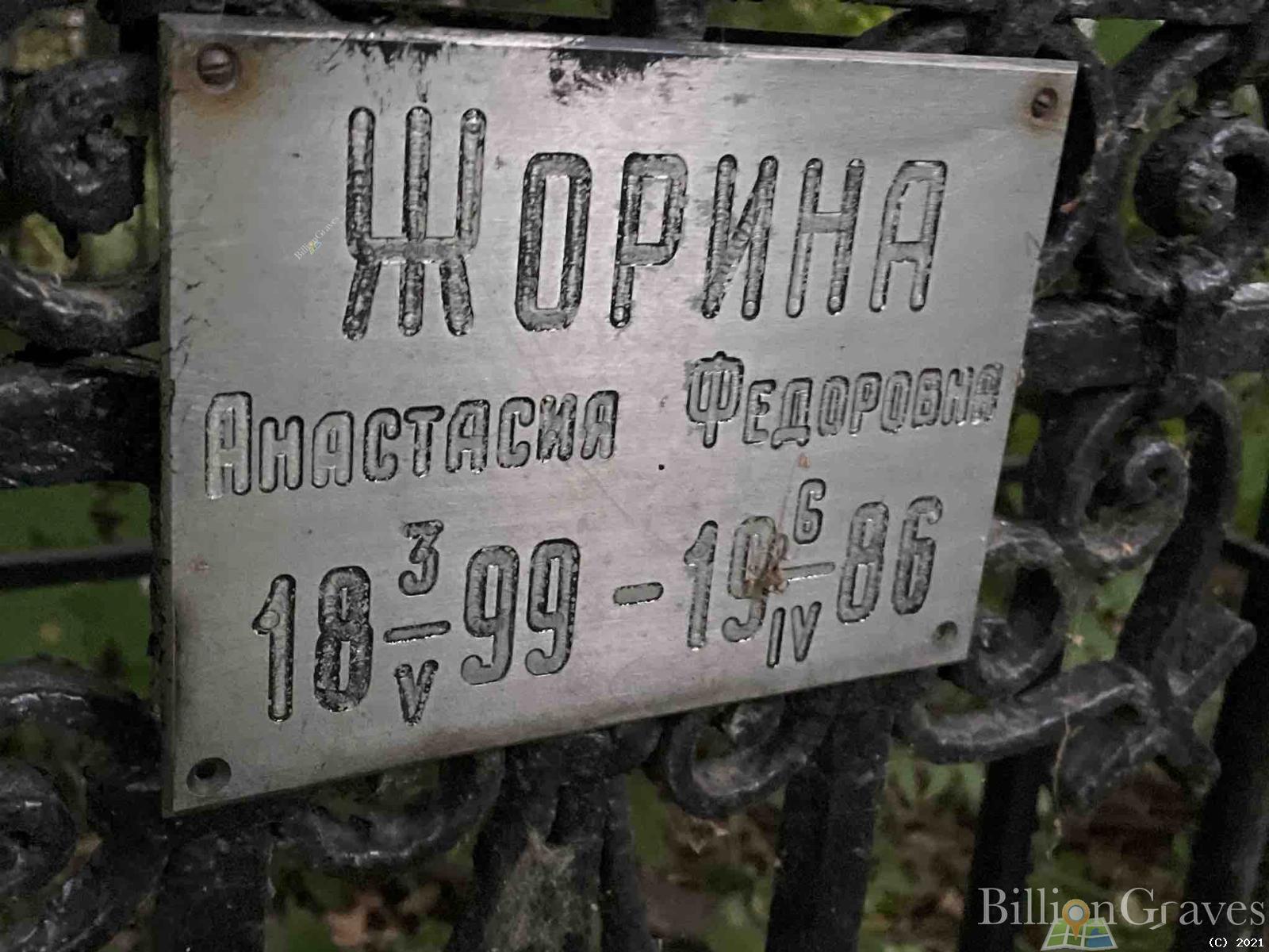 Жорина Анастасия Федоровна