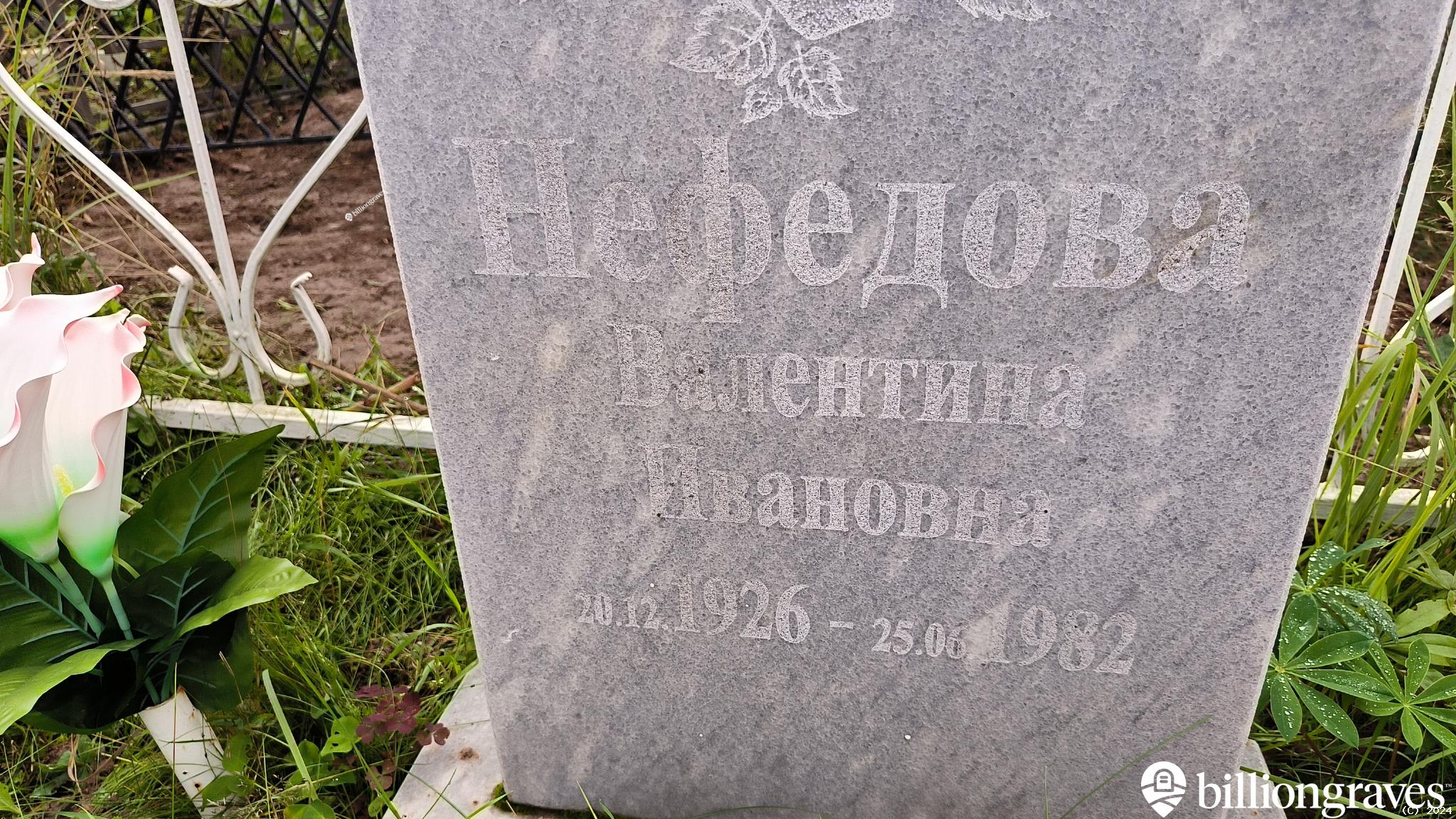 Нефедова Валентина Ивановна