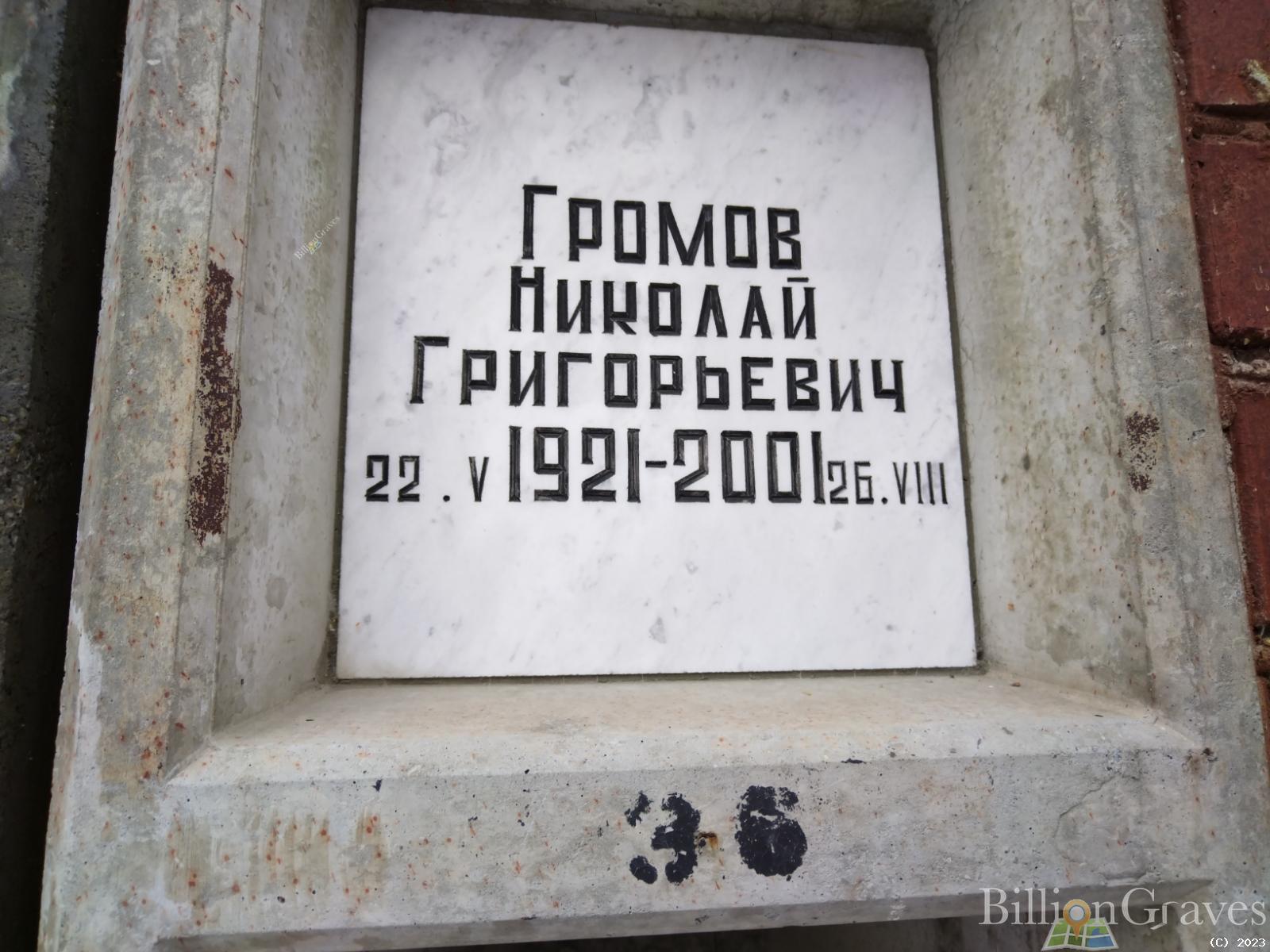 Громов Николай Григорьевич