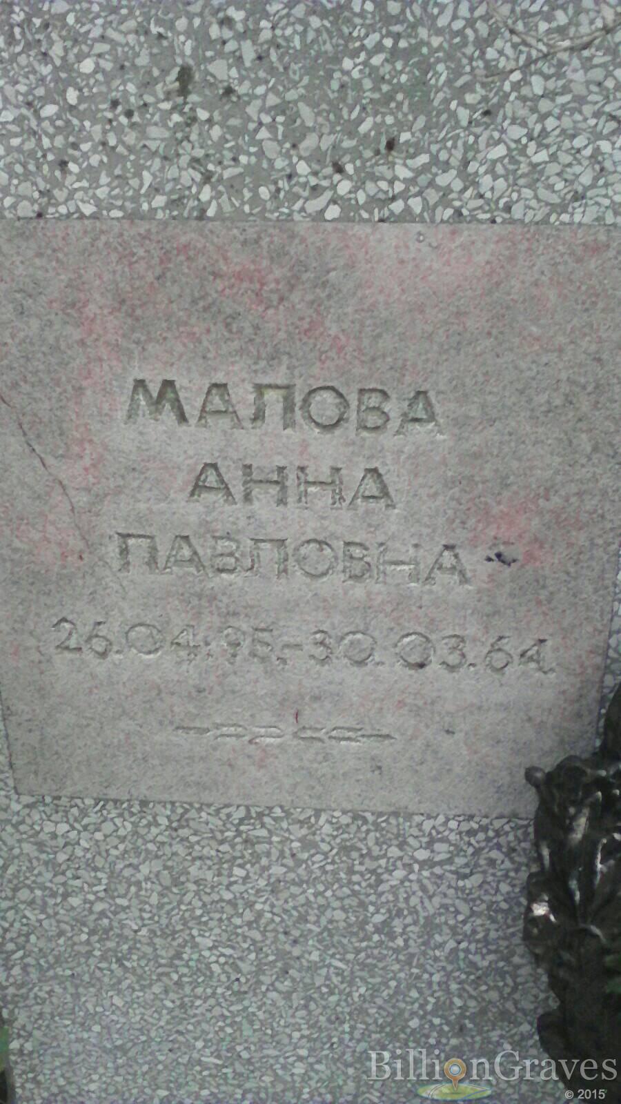 Малова Анна Павловна