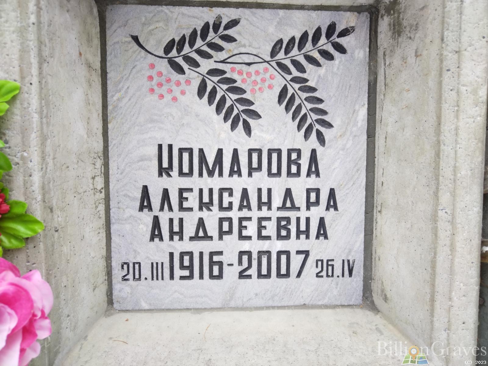 Комарова Александра Андреевна