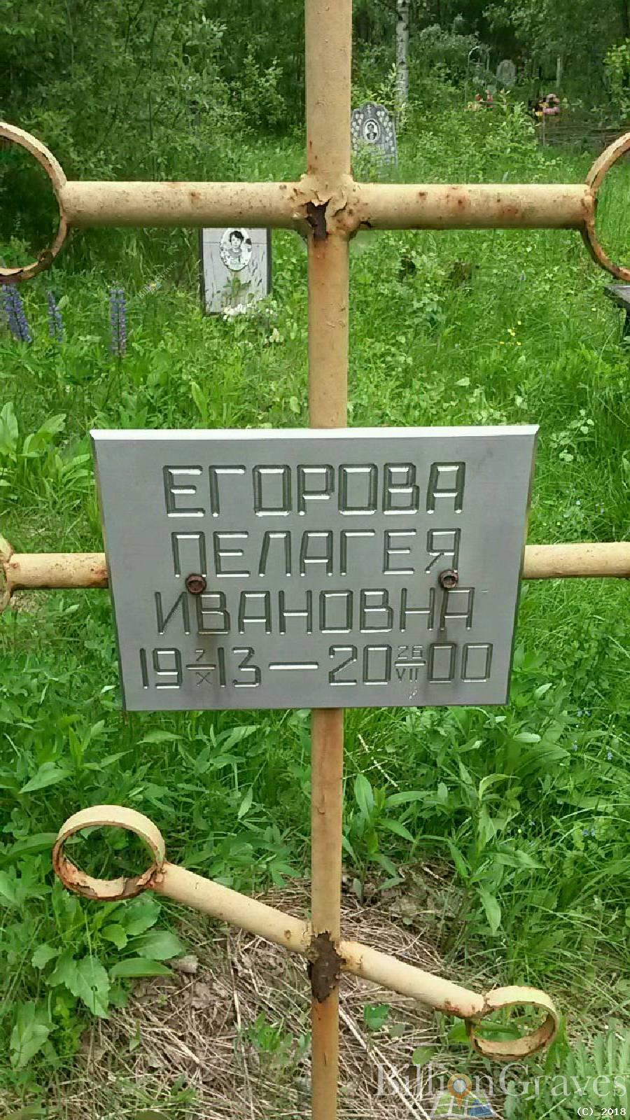 егорова пелагея ивановна